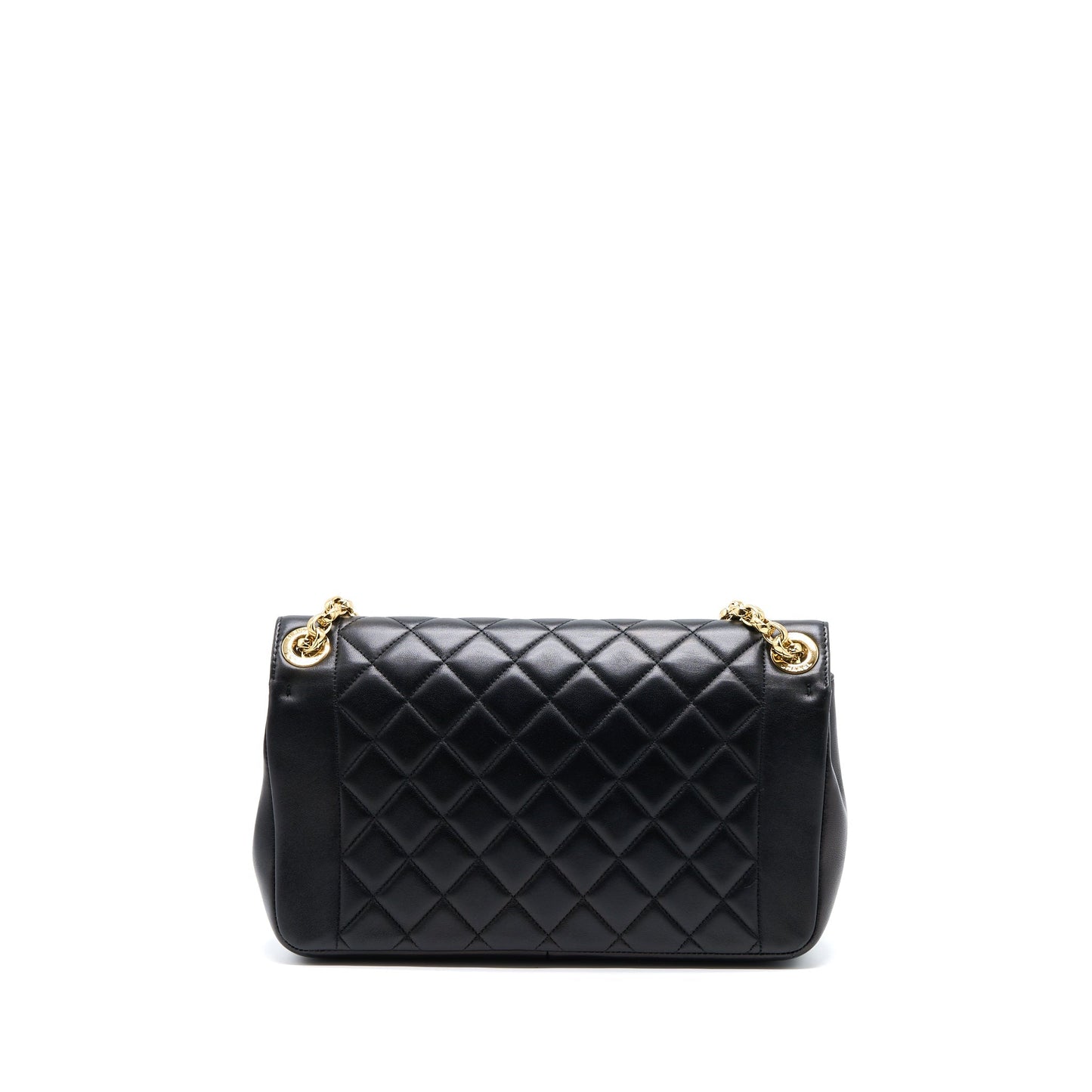 Chanel Seasonal Flap Lambskin GHW Black Shoulder Bag
