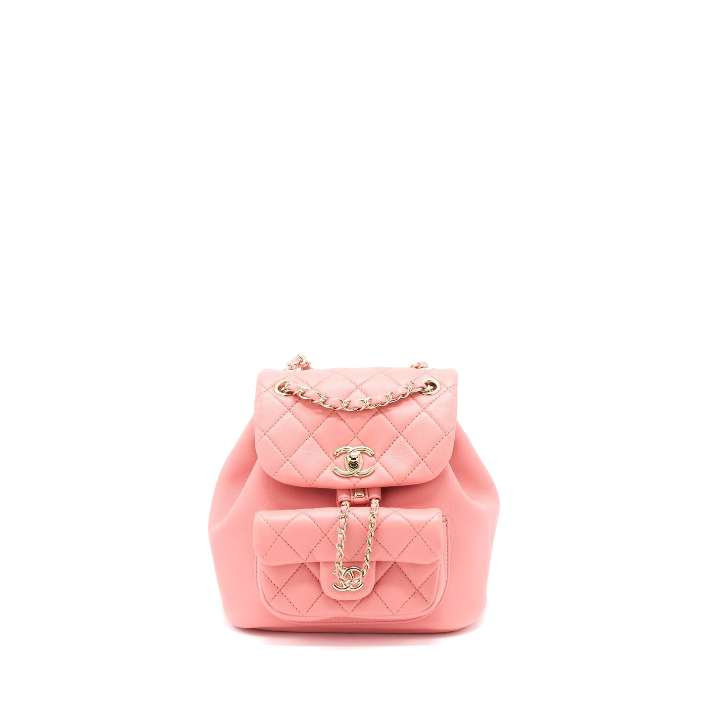 Chanel Duma Backpack Lambskin LGHW Microchip Pink