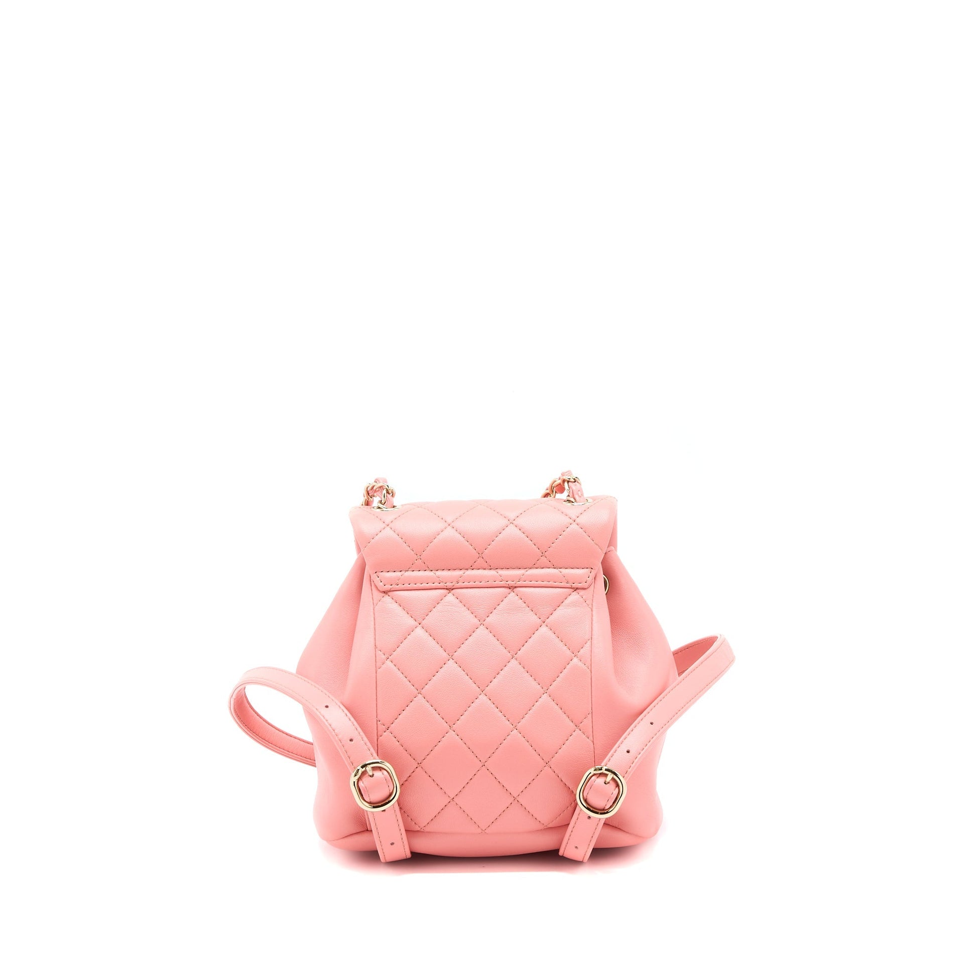 Chanel Duma Backpack Lambskin LGHW Microchip Pink