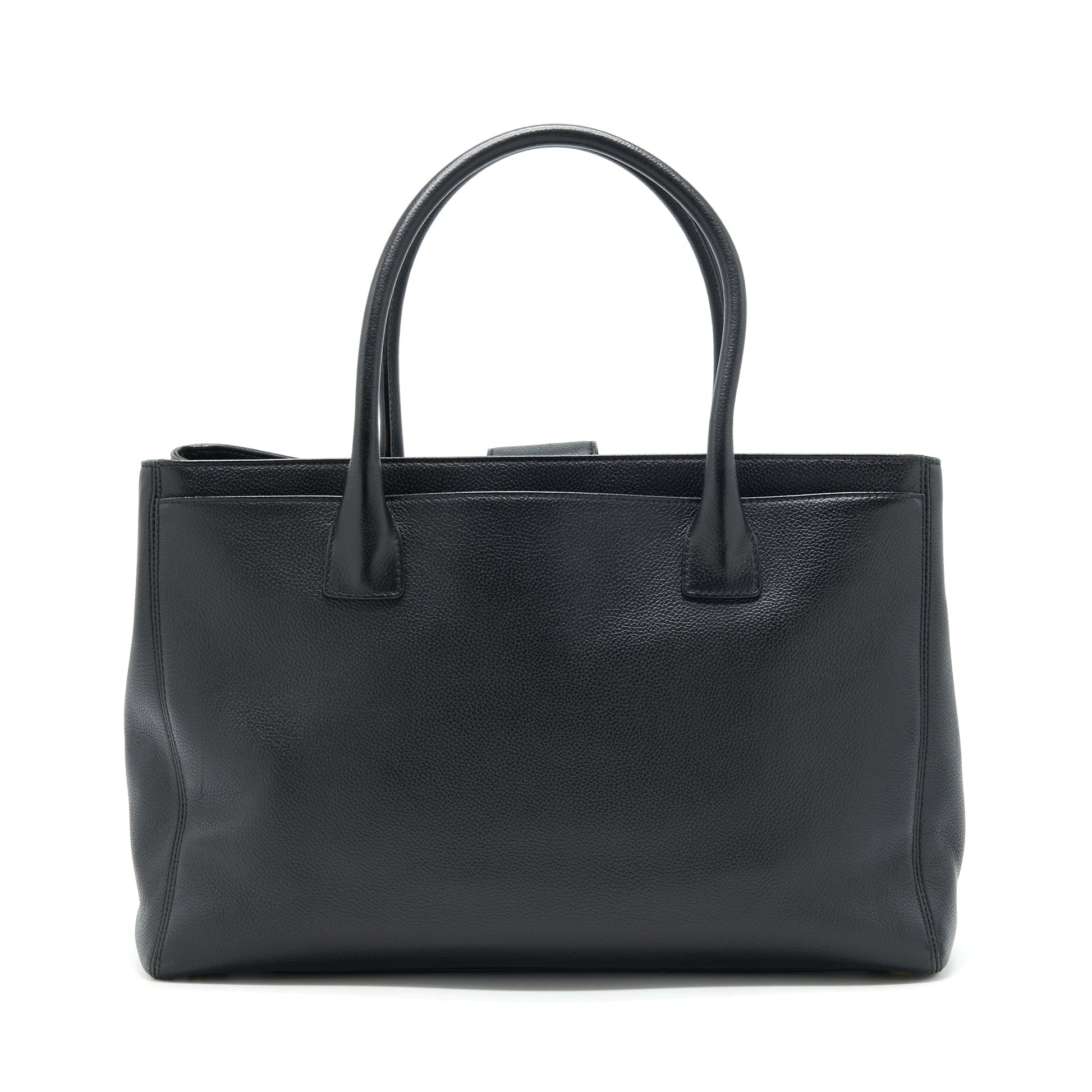 Chanel Cerf Grained calfskin GHW Black Tote Bag