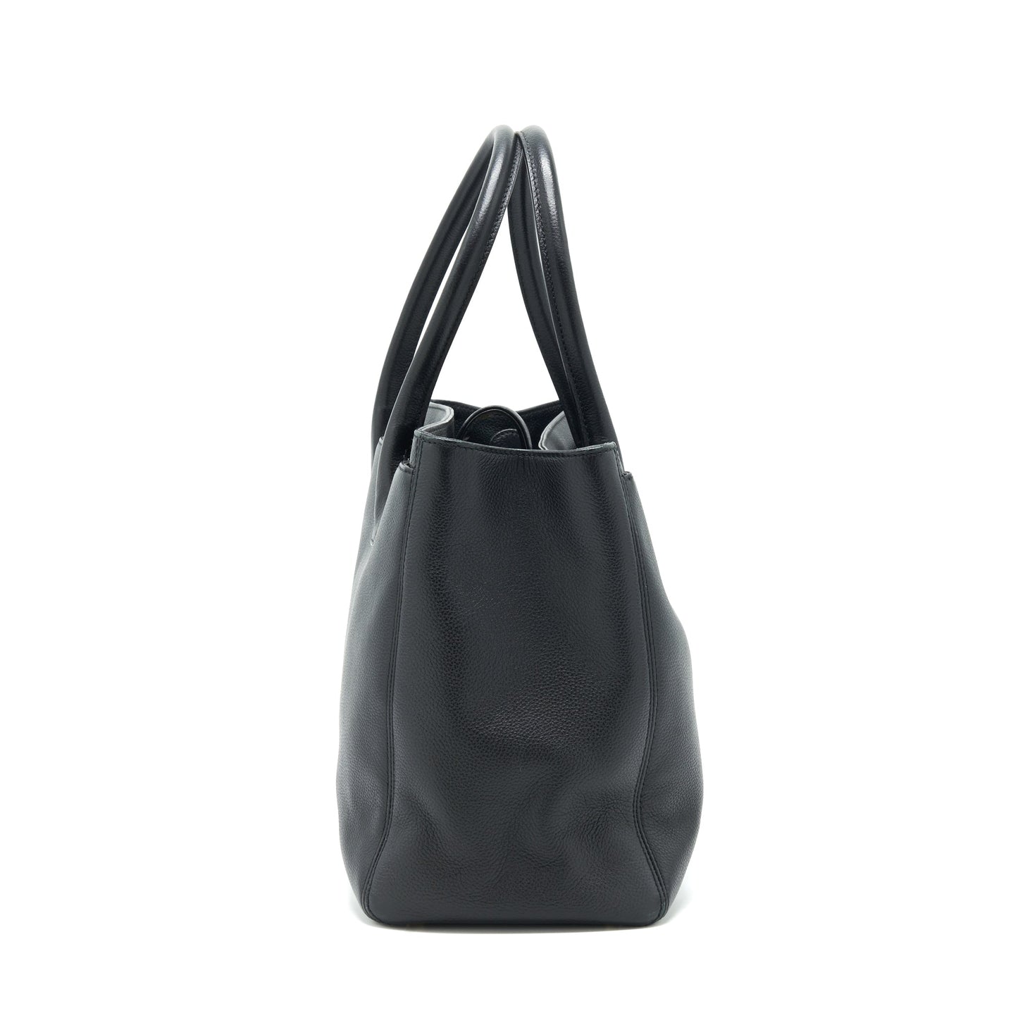 Chanel Cerf Grained calfskin GHW Black Tote Bag