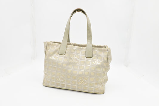 Chanel New Line Champagne Canvas Travel Bag