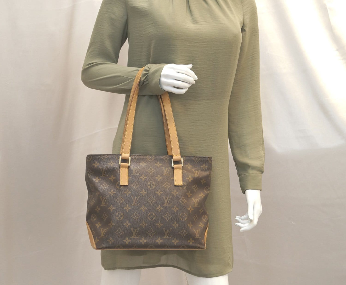 Louis Cabas Piano Shoulder Bag Canvas Monogram