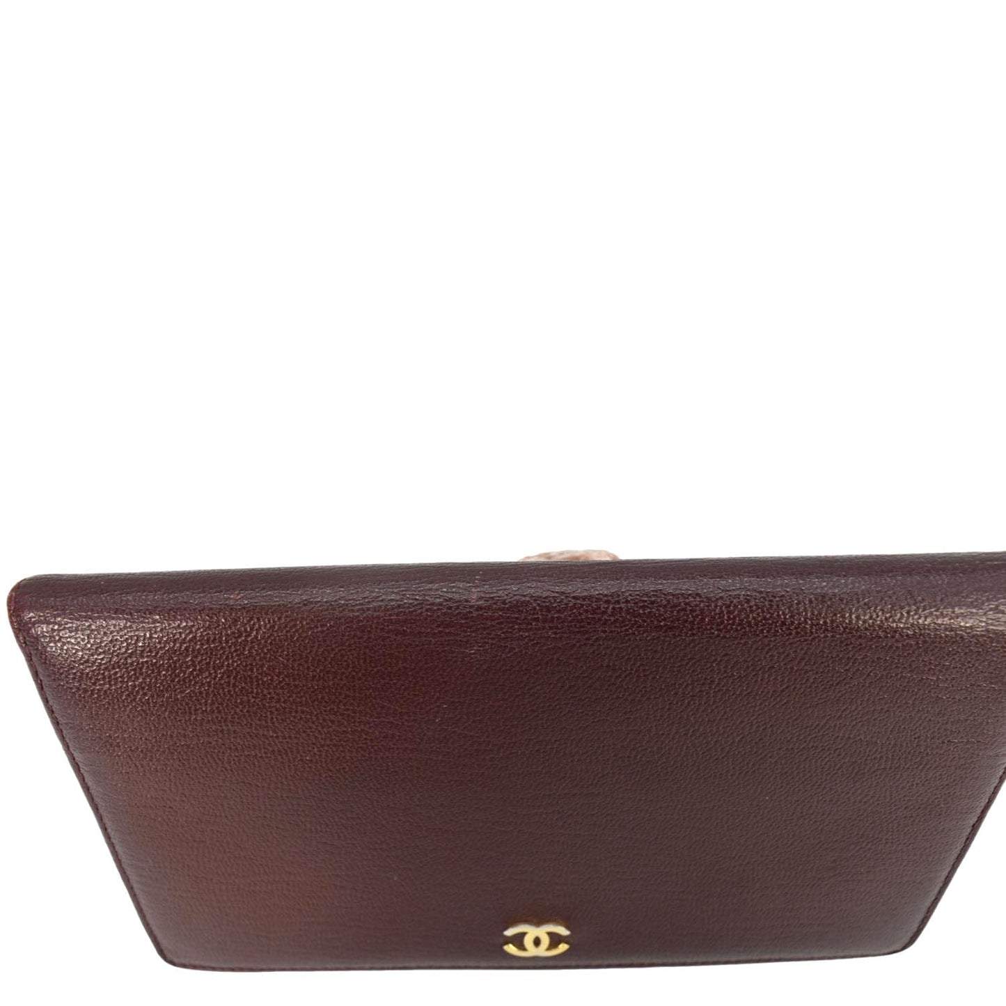 Chanel   L-Yen Leather Wallet Burgundy