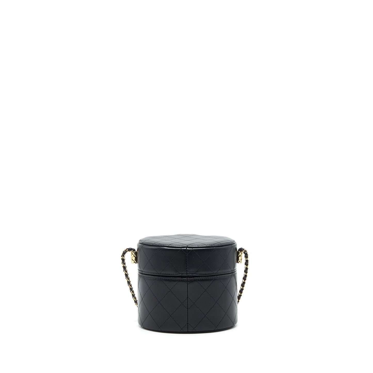 Chanel vanity lambskin LGHW Black Small Handbag