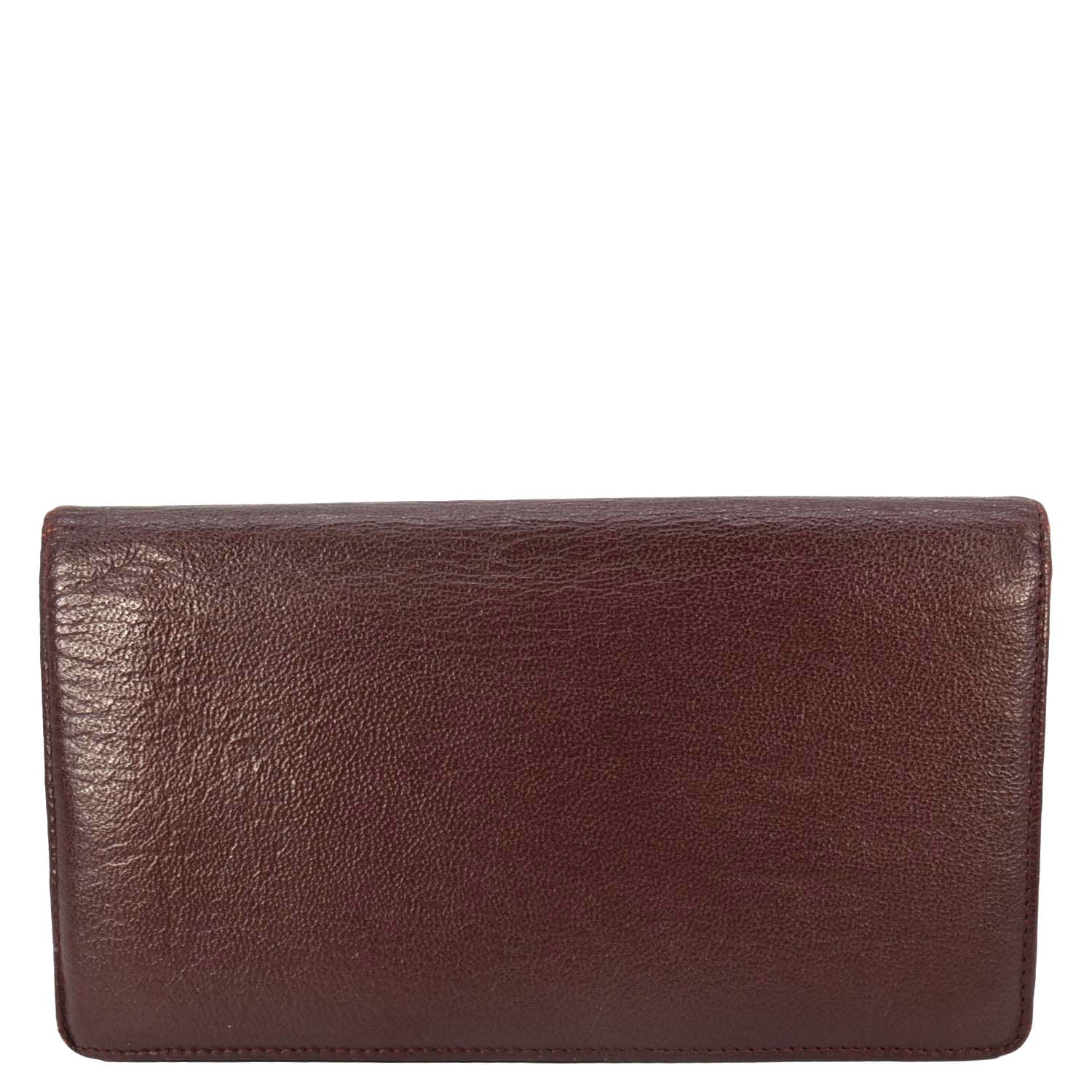 Chanel L-Yen Leather Wallet Burgundy Bag