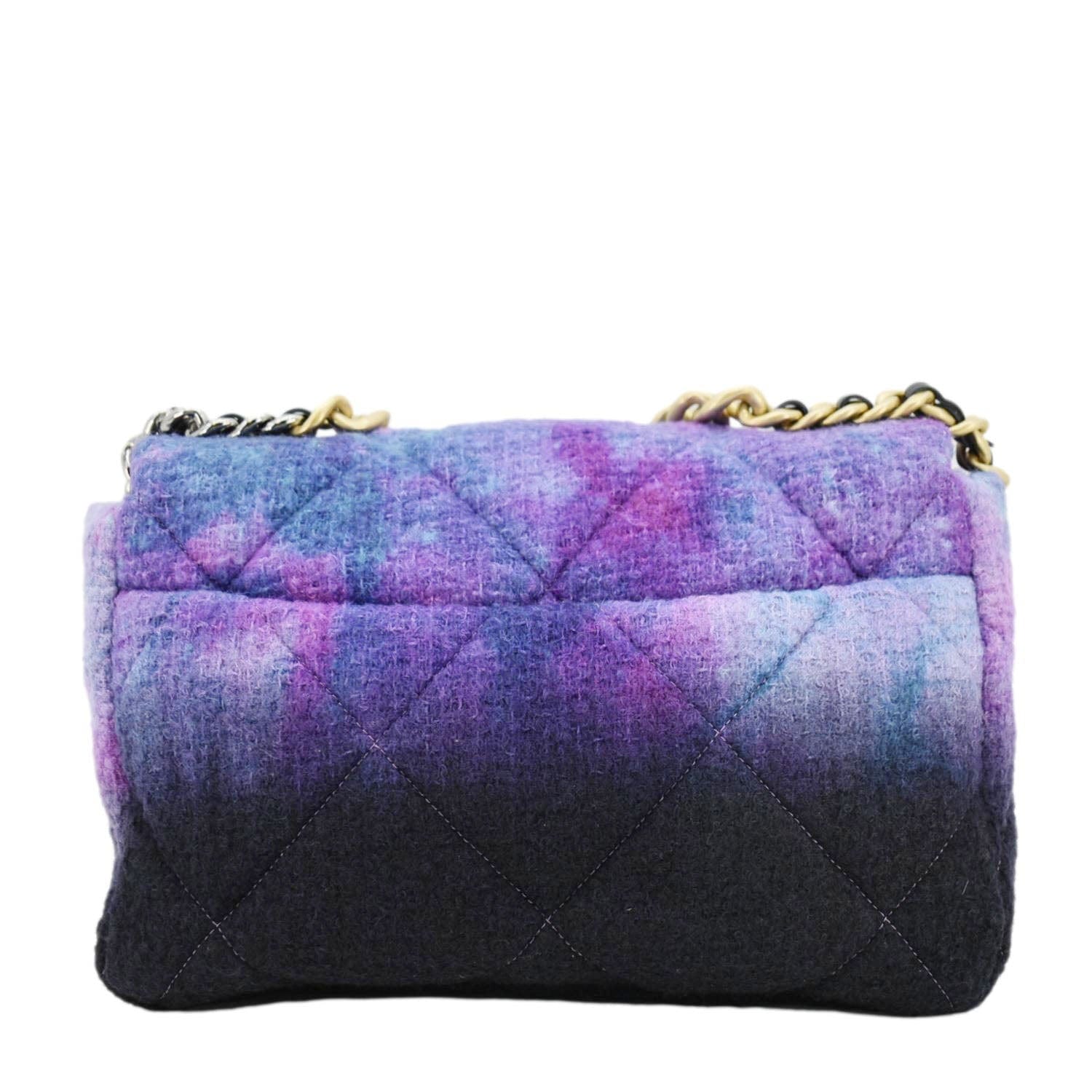 Chanel 19 Flap Quilted Mixed Tweed Travel Bag