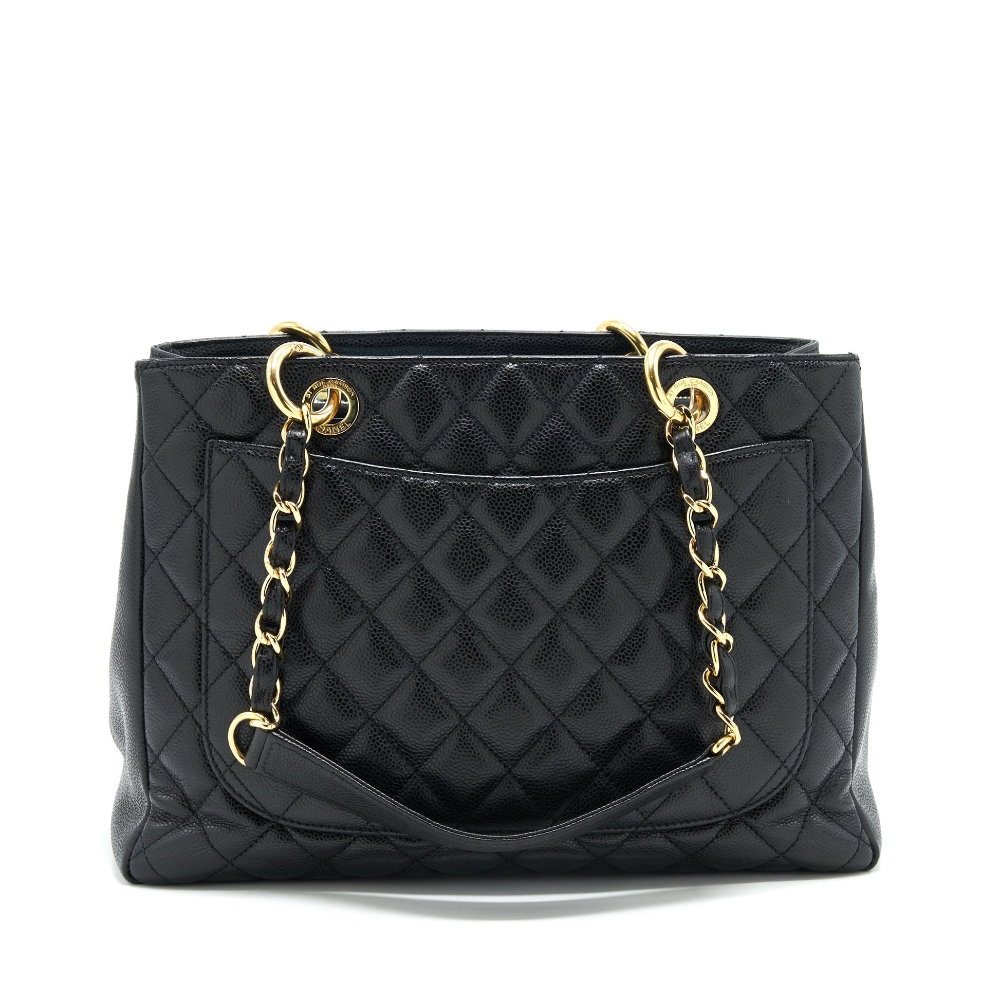 Chanel Grand Shopping GHW Black Handbag