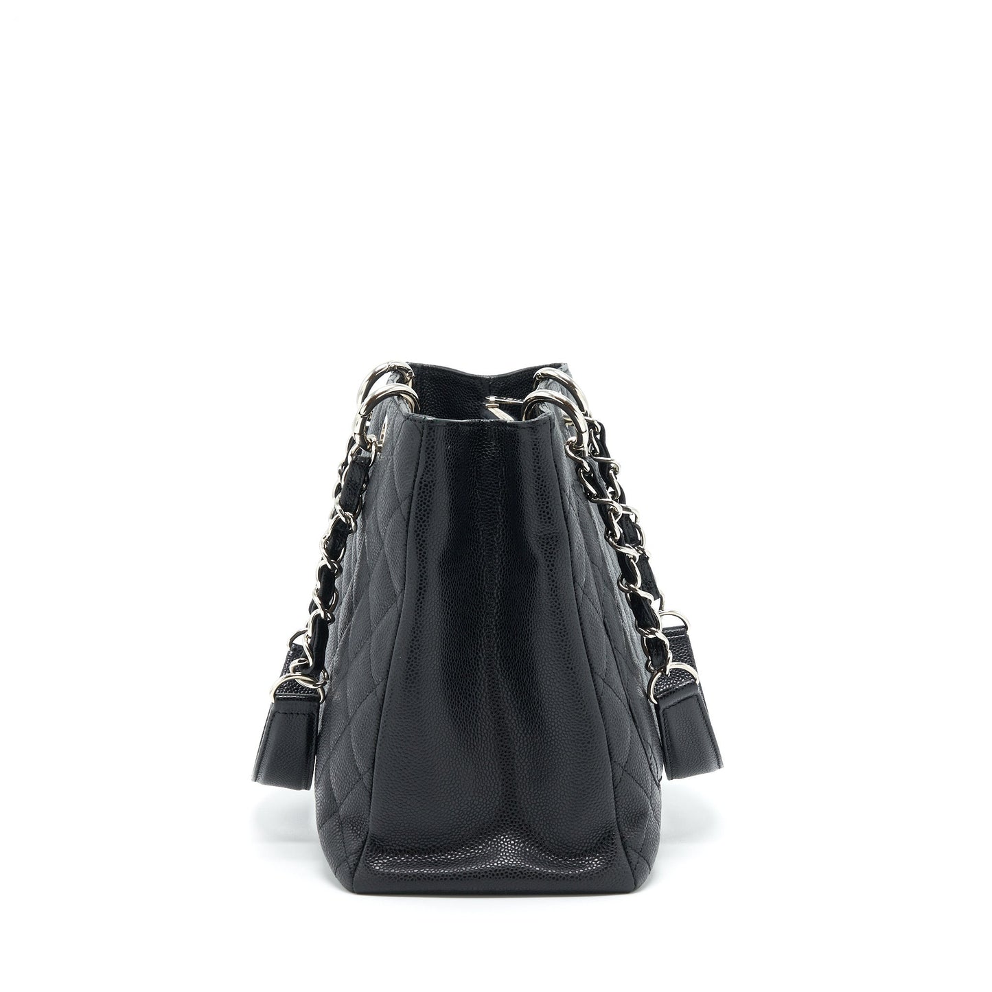Chanel Grand Shopping Caviar SHW Black Tote Bag Black Shw