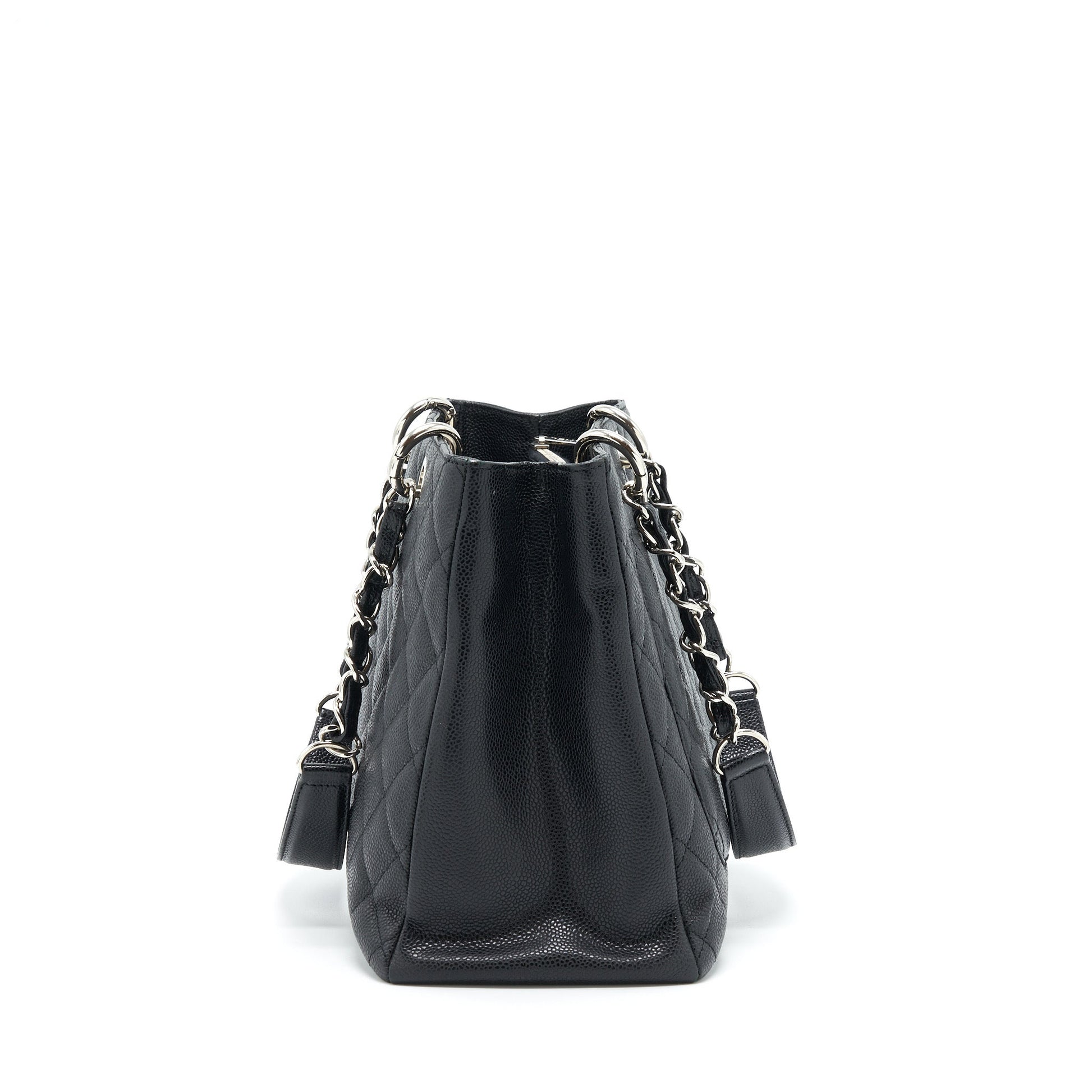 Chanel Grand Shopping Caviar SHW Black Tote Bag Black Shw