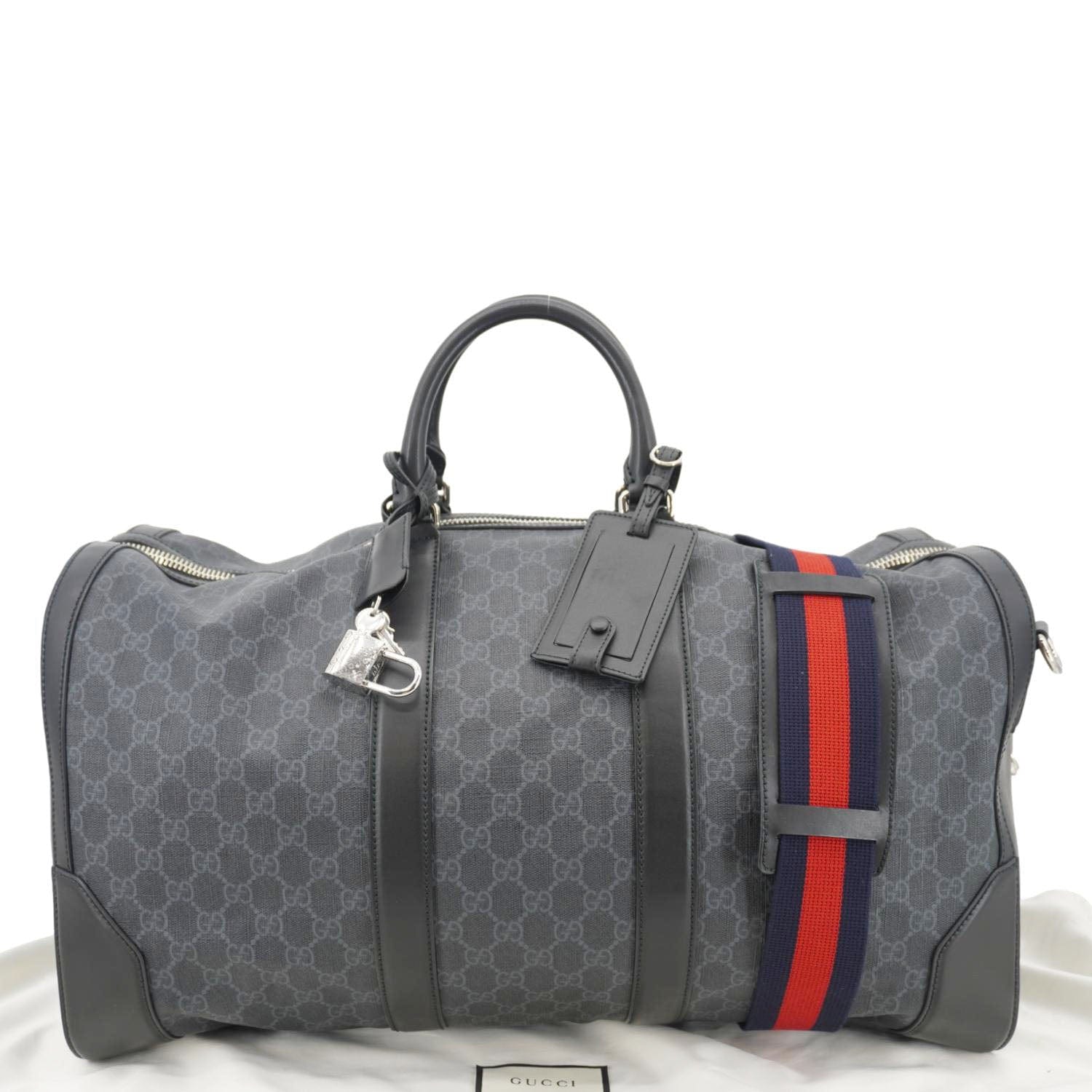 Gucci Carry On Soft Supreme Duffle Bag Canvas Black Travel Bag Bag 478323