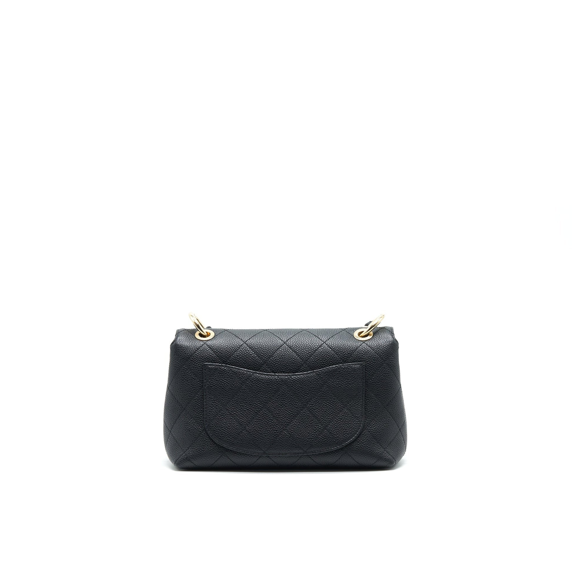 Chanel Caviar quilted flap handle LGHW Black Shoulder Bag