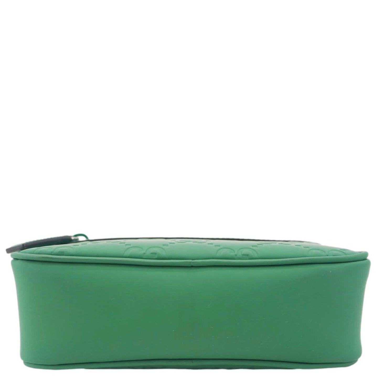 GUCCI GG Rubber-effect Leather Crossbody Bag Green 771321