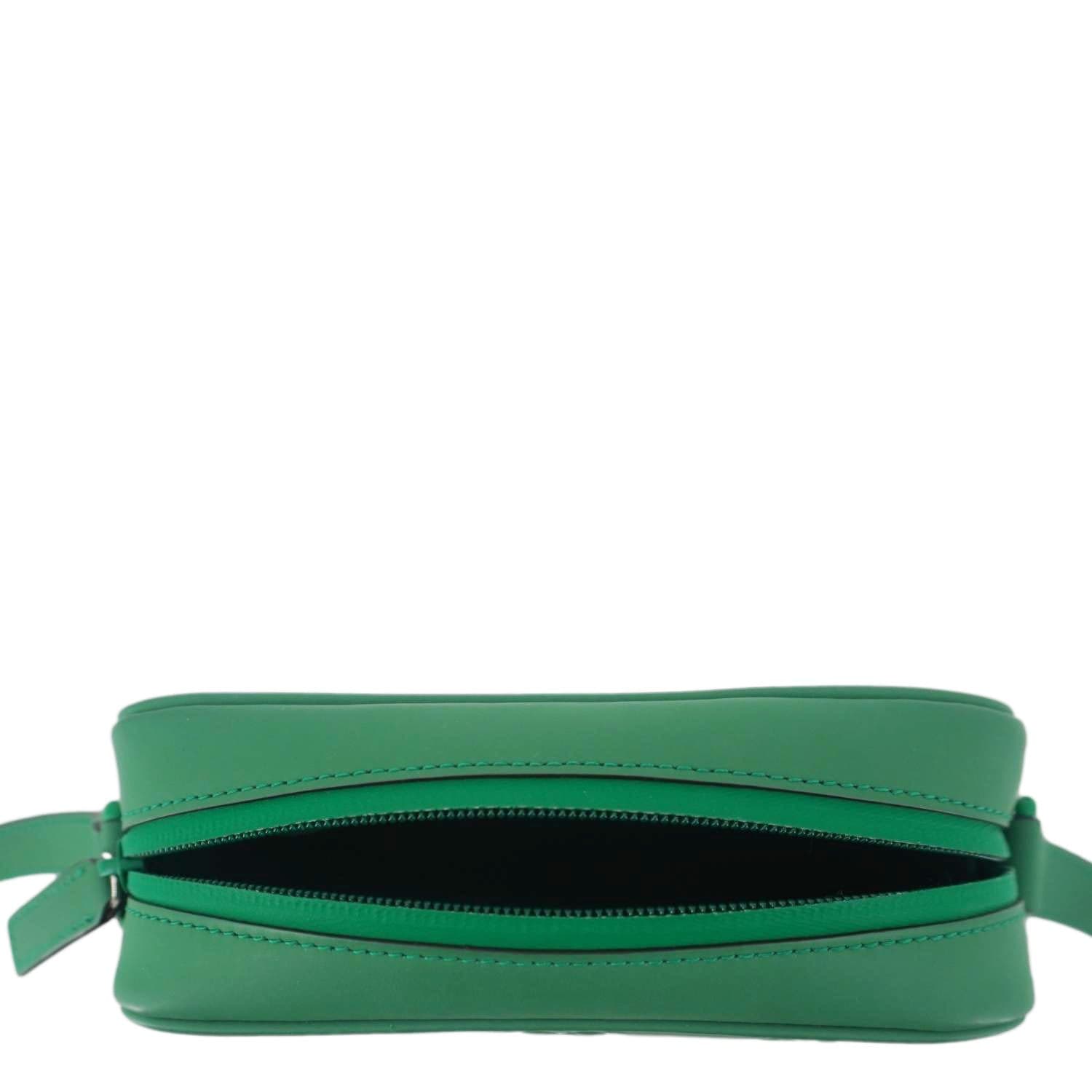GUCCI GG Rubber-effect Leather Crossbody Bag Green 771321