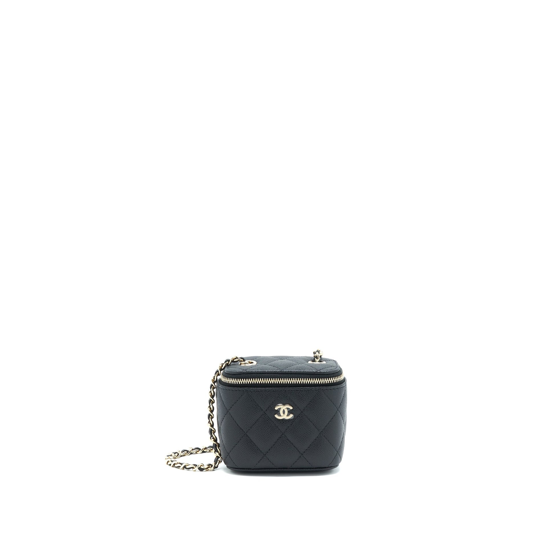 Chanel 22C Vanity Caviar LGHW Black Mini Bag