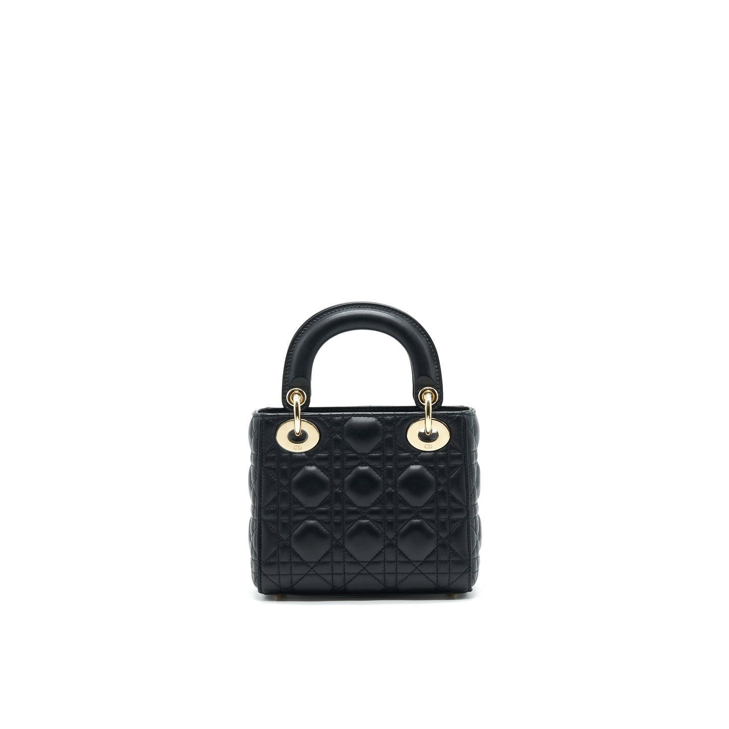 Dior Lady Tote Purse Lambskin Handbag Black Mini Tote Bag
