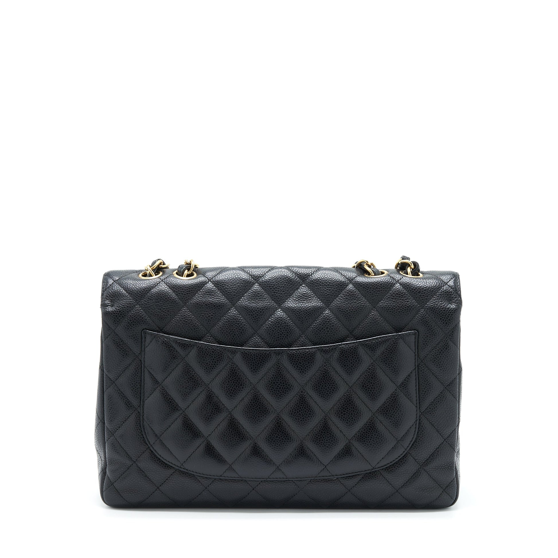 Chanel Jumbo Single Flap Caviar GHW Black Shoulder Bag