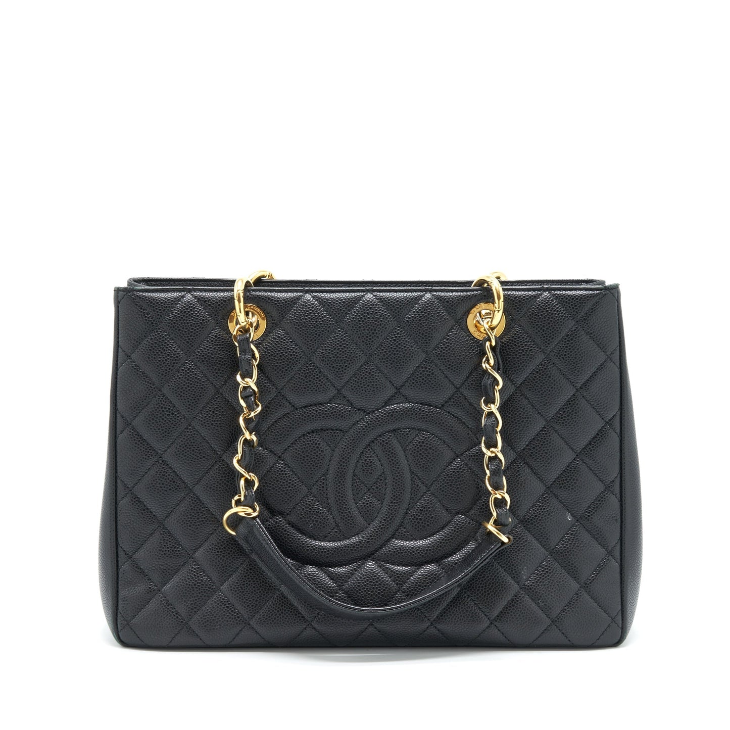 Chanel Grand Shopping Caviar GHW Black Tote Bag Black Ghw