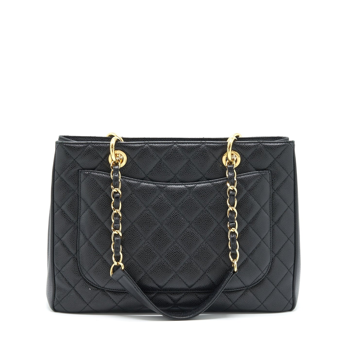 Chanel Grand Shopping Caviar GHW Black Tote Bag Black Ghw