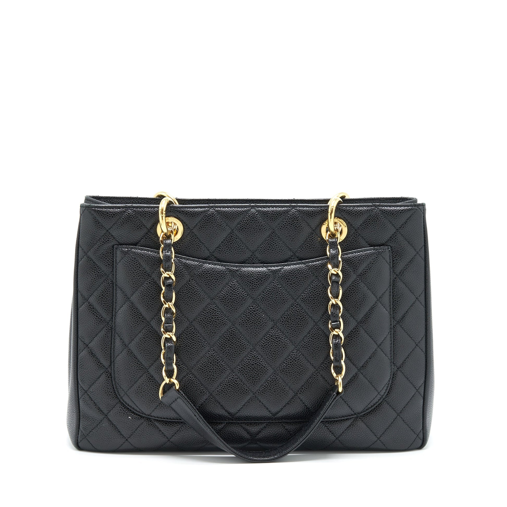 Chanel Grand Shopping Caviar GHW Black Tote Bag Black Ghw
