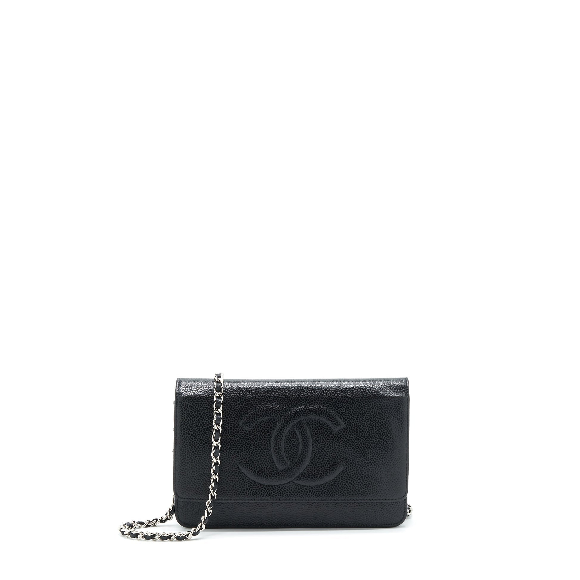 Chanel On Caviar SHW Black Wallet Case Shw 1