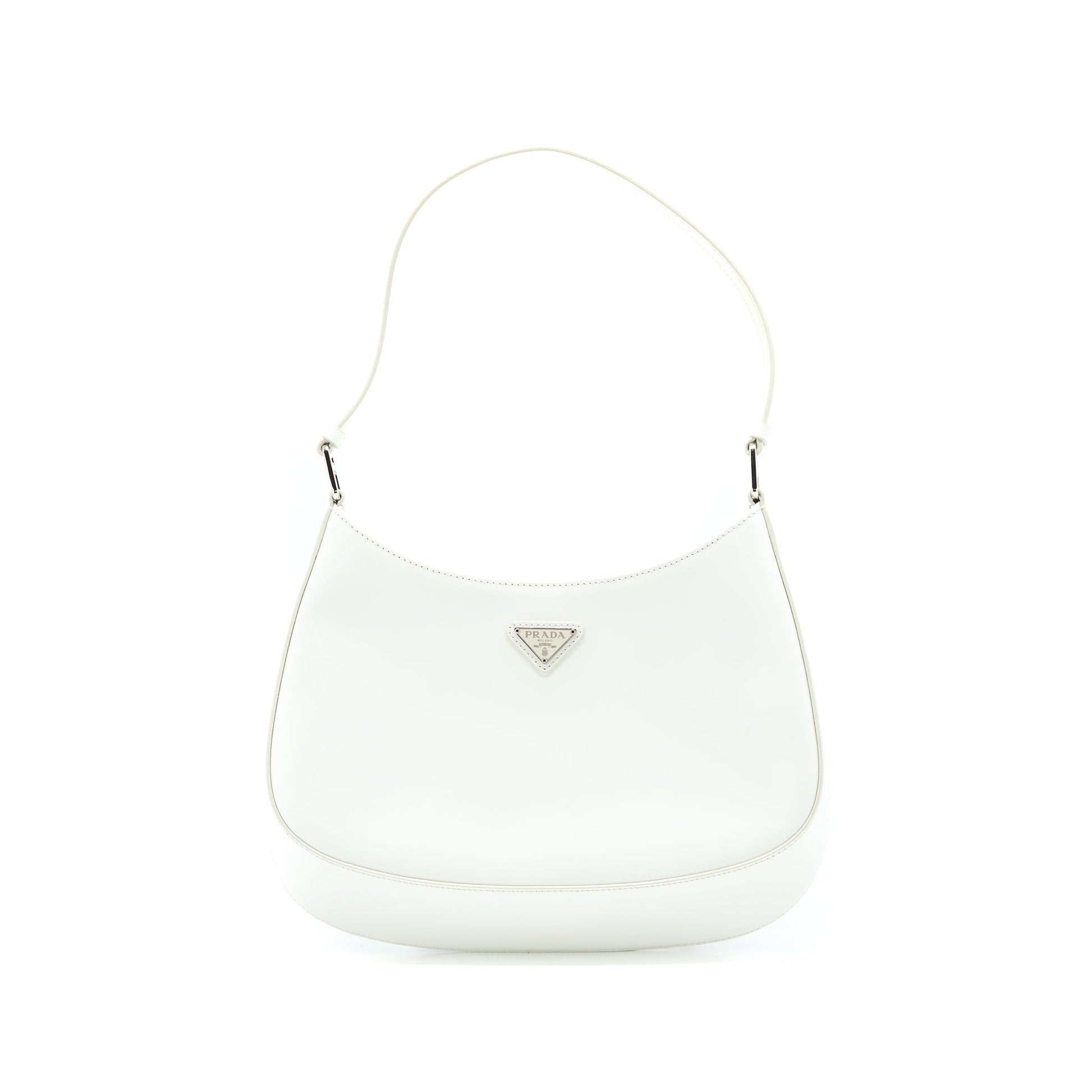 Prada Cleo Purse Calfskin Handbag White Travel Bag