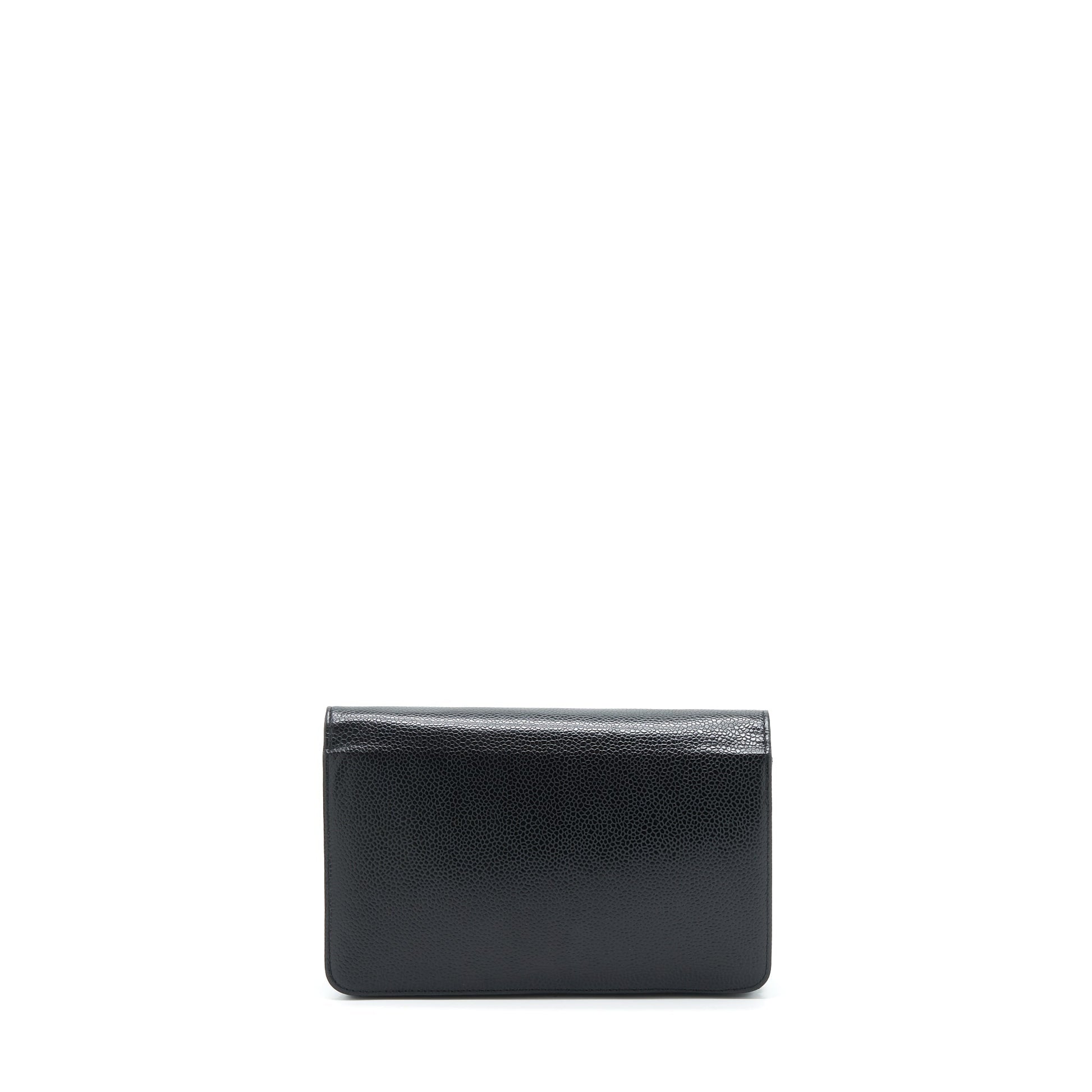 Chanel On Caviar SHW Black Wallet Case Shw 1