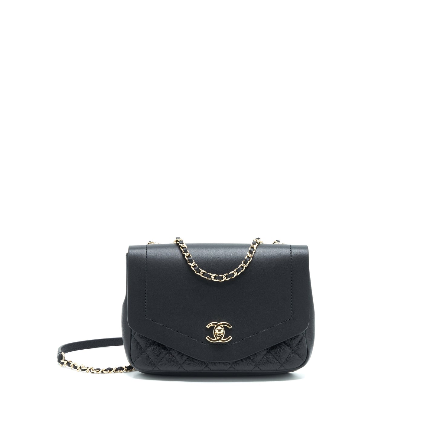 Chanel Flap LGHW Black Handbag