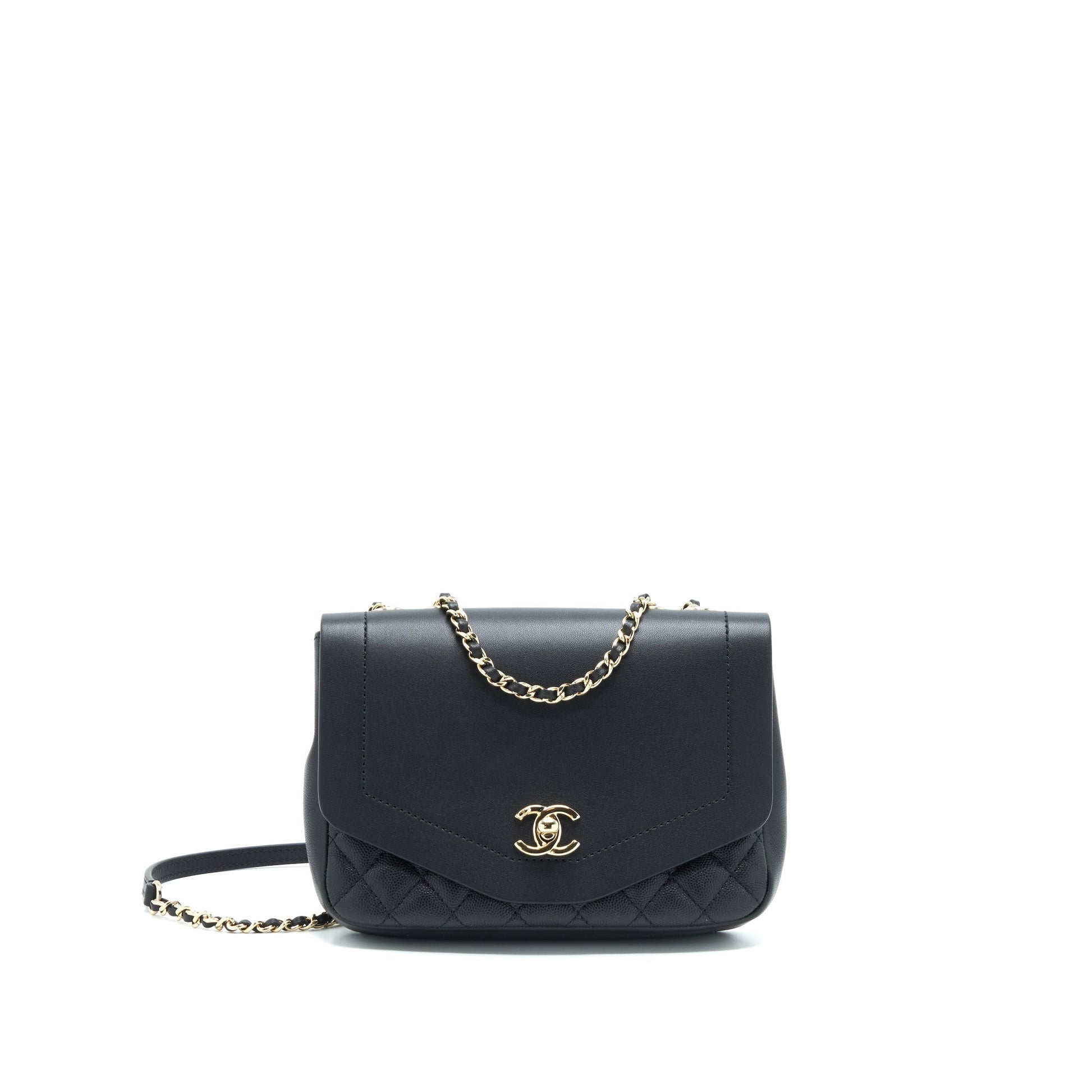 Chanel Flap LGHW Black Handbag