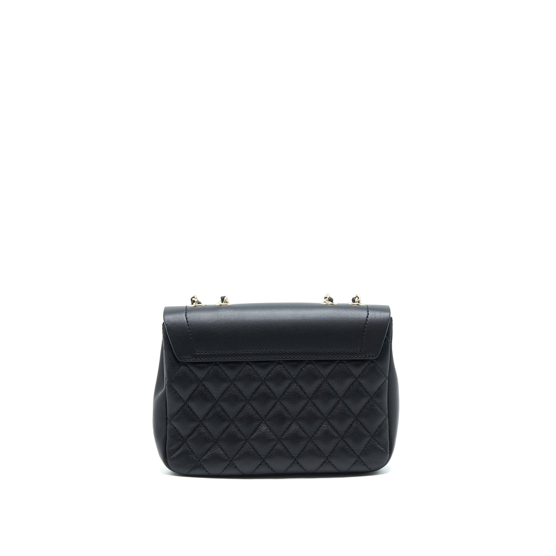 Chanel Flap LGHW Black Handbag
