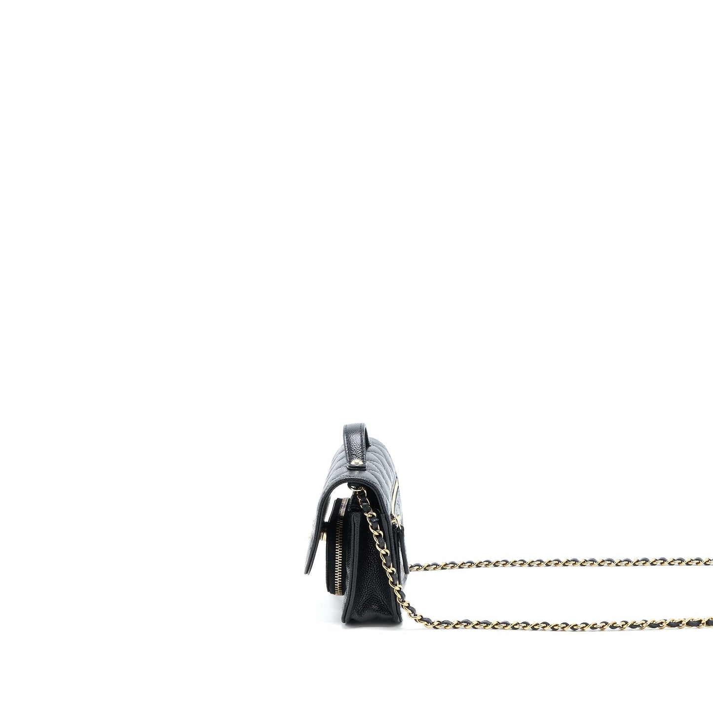 Chanel Business Affinity Caviar LGHW Microchip Black Mini Bag