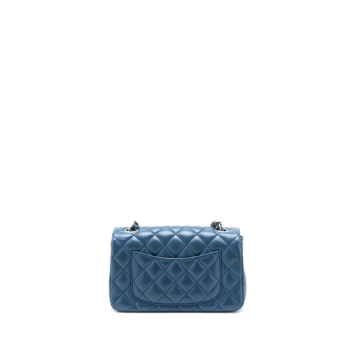 Chanel Rectangular Flap Lambskin SHW Blue Shoulder Bag Shw 1