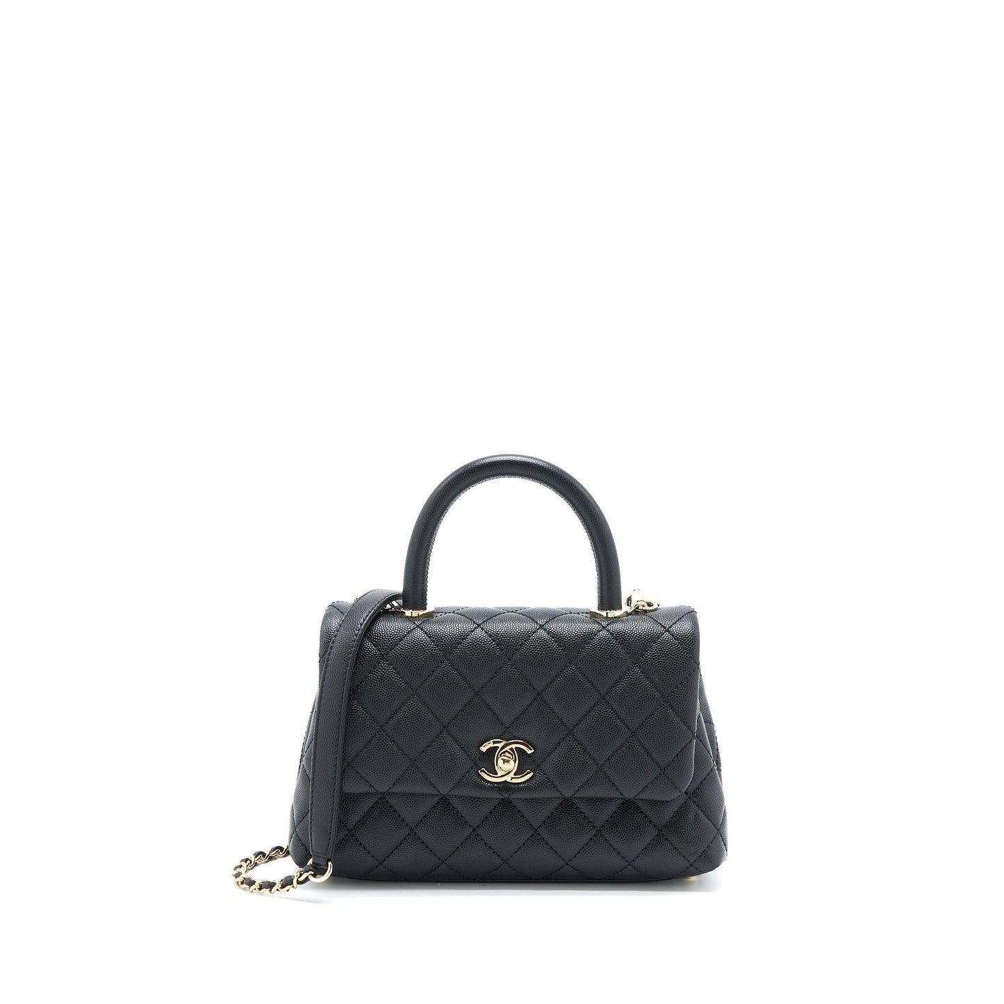 Chanel Coco Handle Caviar LGHW Black Small Handbag Lghw 1