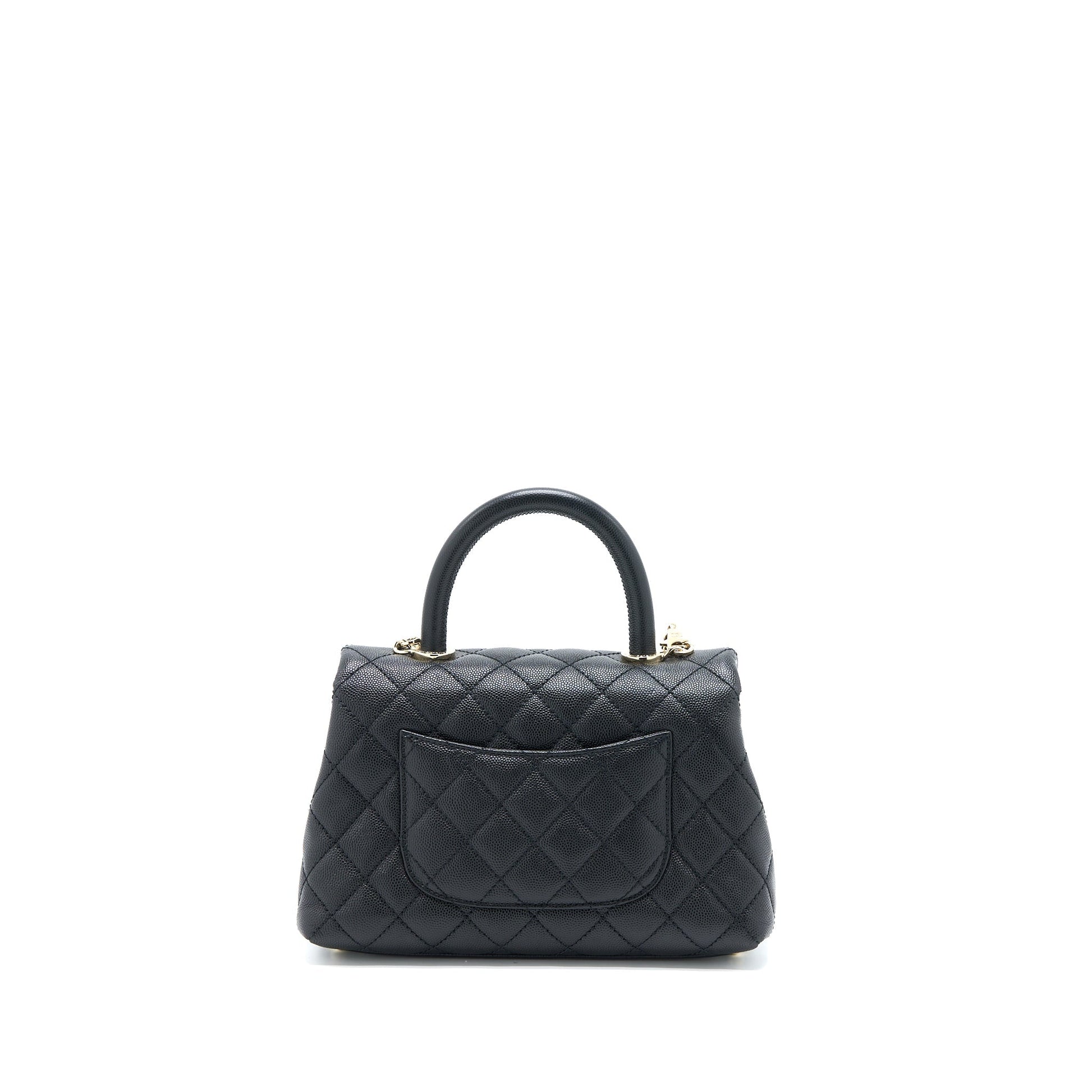 Chanel Coco Handle Caviar LGHW Black Small Handbag Lghw 1