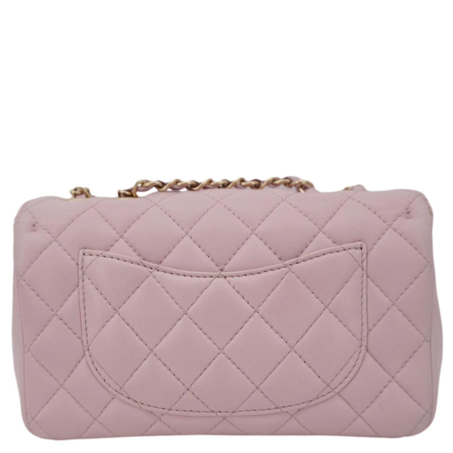 Chanel Mademoiselle Chic Flap Quilted Leather Lambskin Pink Travel Bag