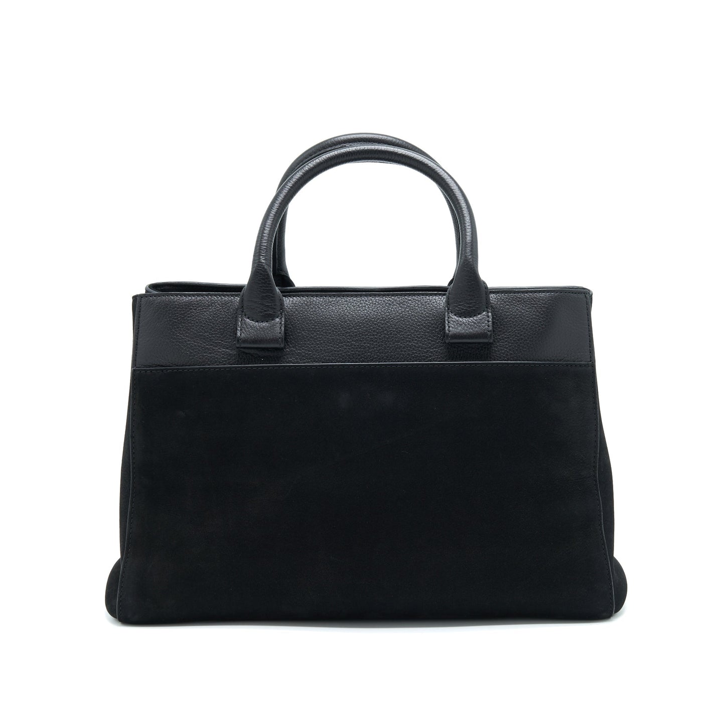 Chanel Suede LGHW Black Leather Tote Bag
