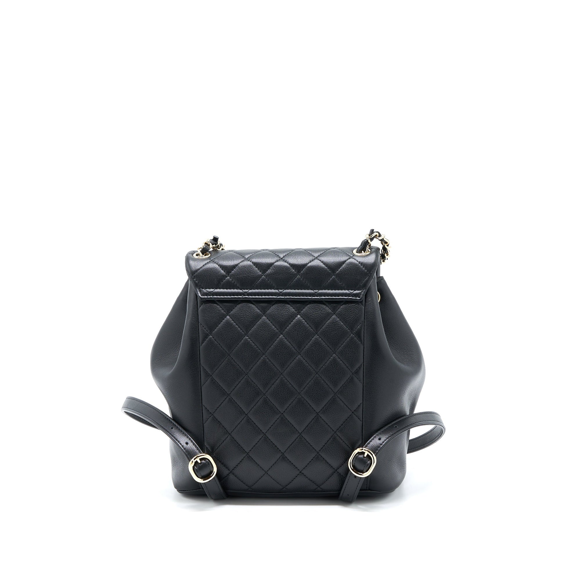 Chanel 23C Duma Backpack Calfskin LGHW Microchip Black Microchip 1