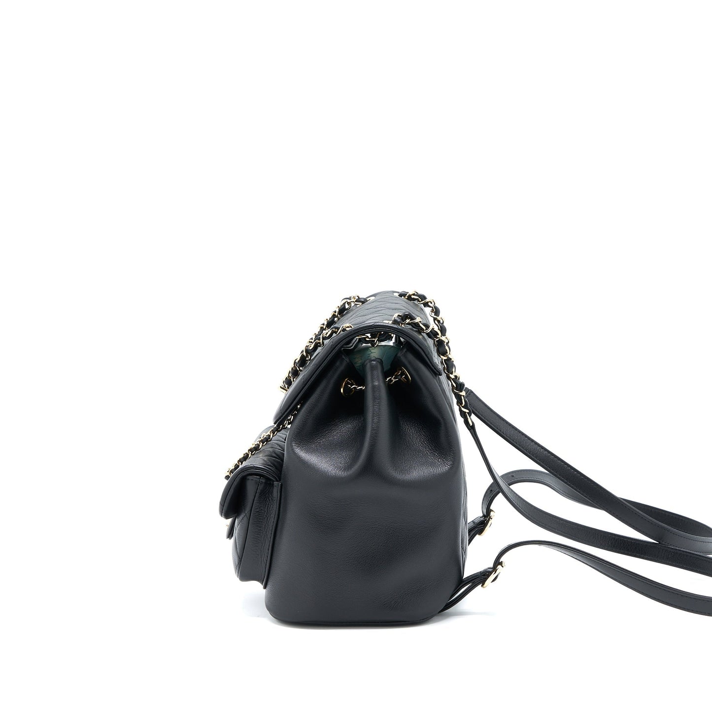 Chanel 23C Duma Backpack Calfskin LGHW Microchip Black Microchip 1