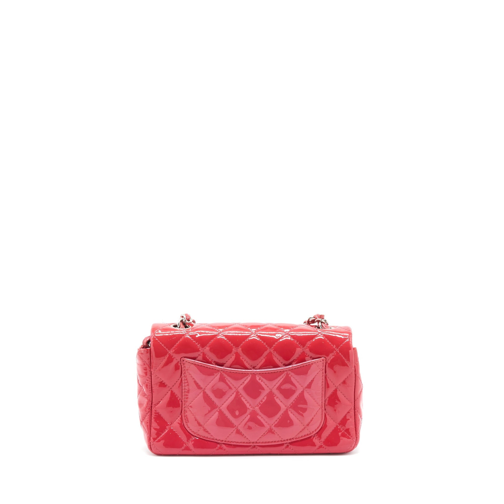 Chanel Rectangular Flap Patent SHW Pink Shoulder Bag