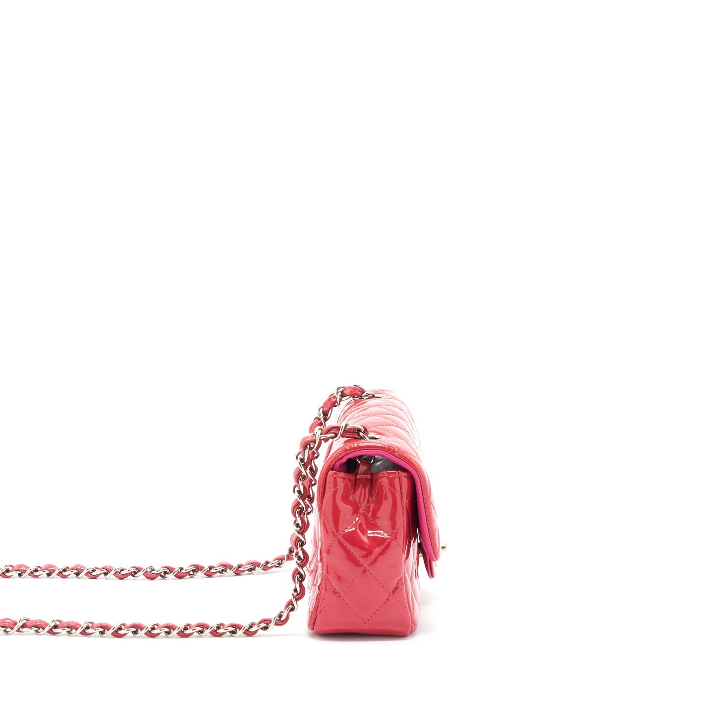 Chanel Rectangular Flap Patent SHW Pink Shoulder Bag