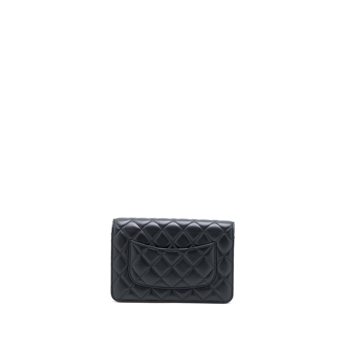 Chanel Pearl Crush On Lambskin Brushed GHW Black Wallet Case Microchip 7