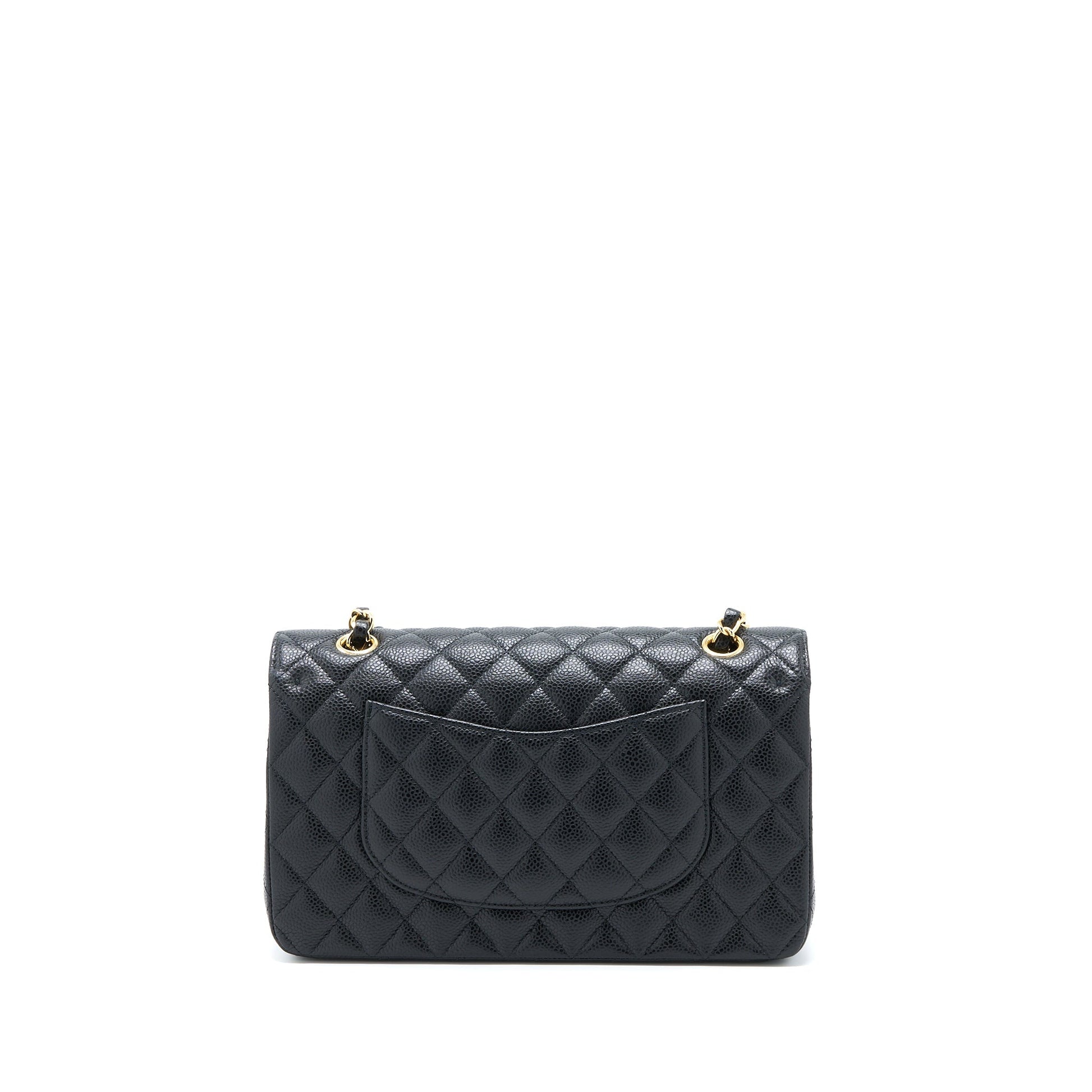 Chanel Classic Double Flap Caviar GHW Microchip Black Shoulder Bag Microchip 5