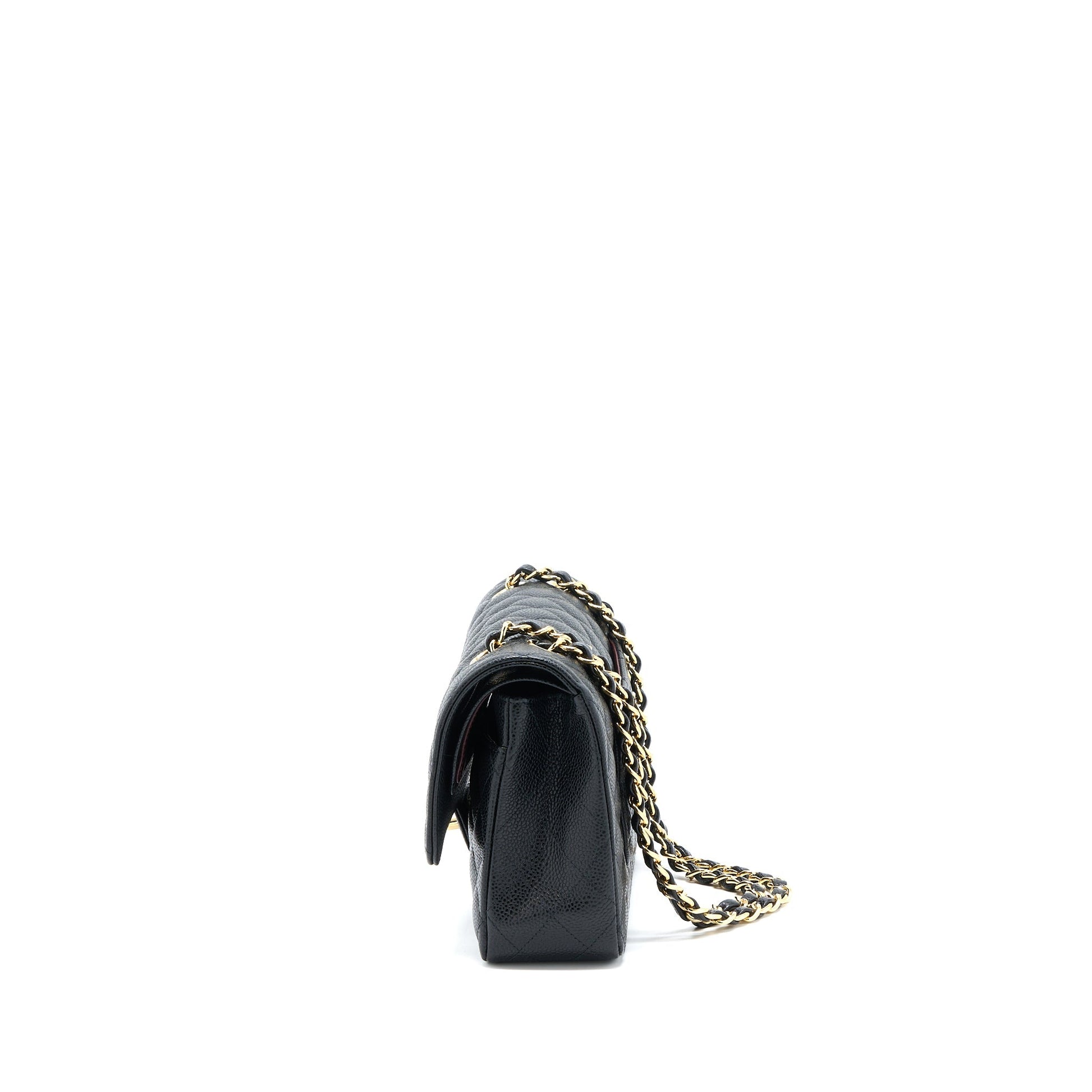 Chanel Classic Double Flap Caviar GHW Microchip Black Shoulder Bag Microchip 5