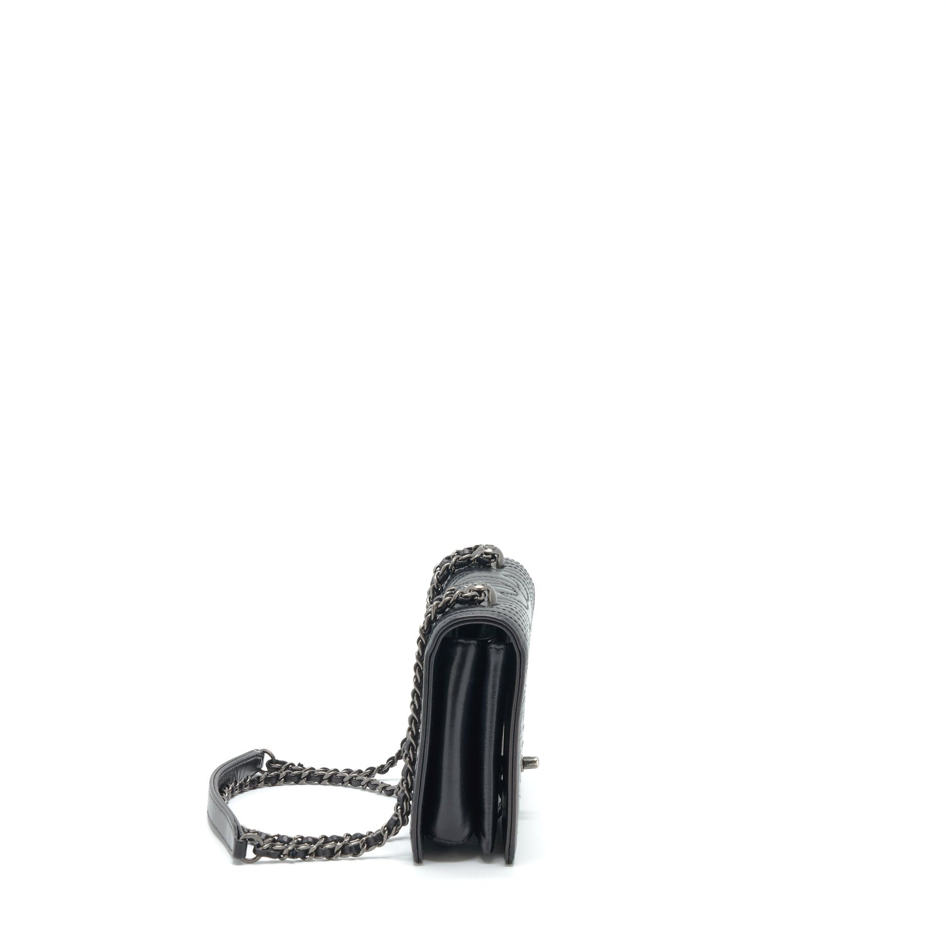 Chanel Aged Calfskin Ruthenium Hardware Small Crossbody Bag