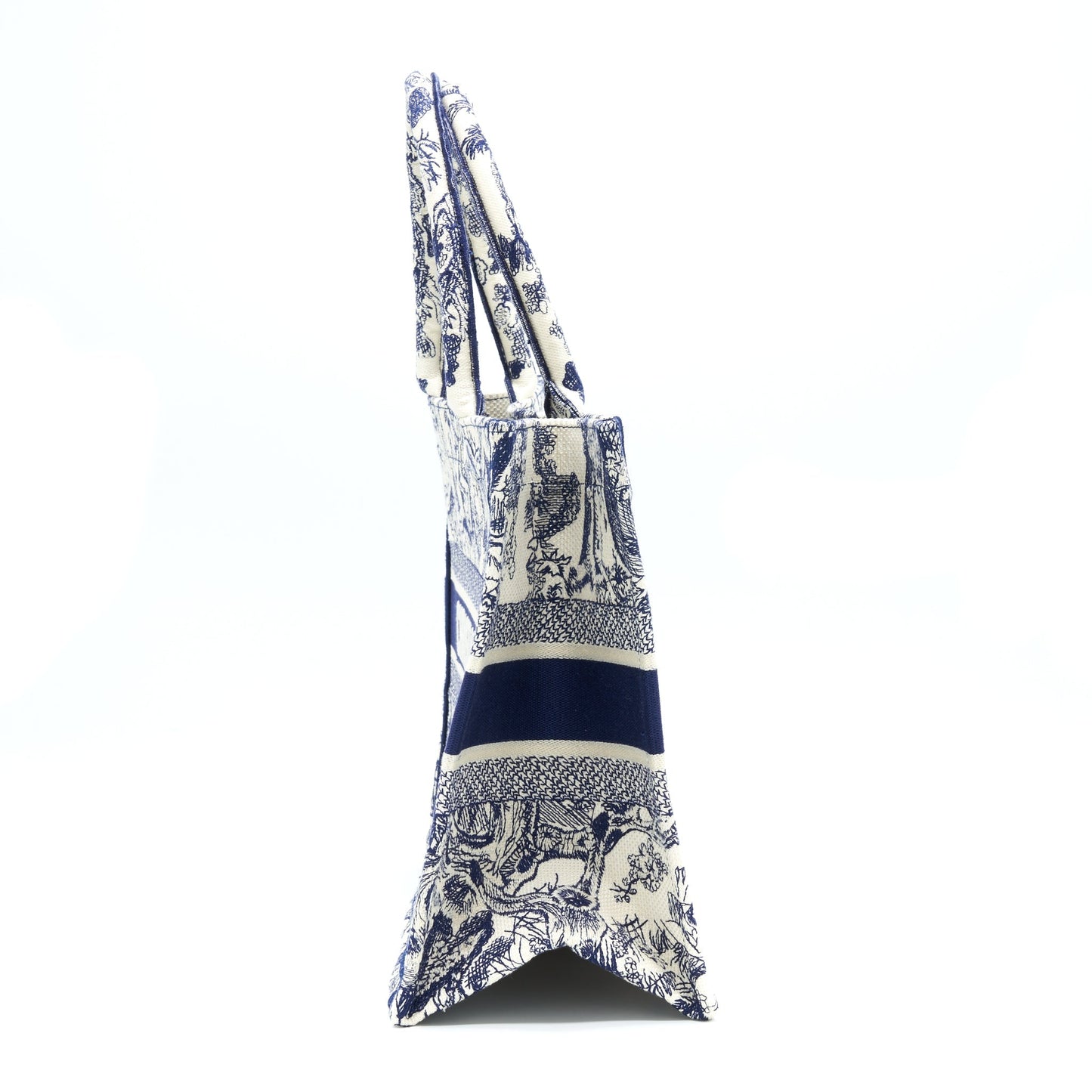 Dior Book Tote Toile De Jouy Navy Handbag Small Tote Bag