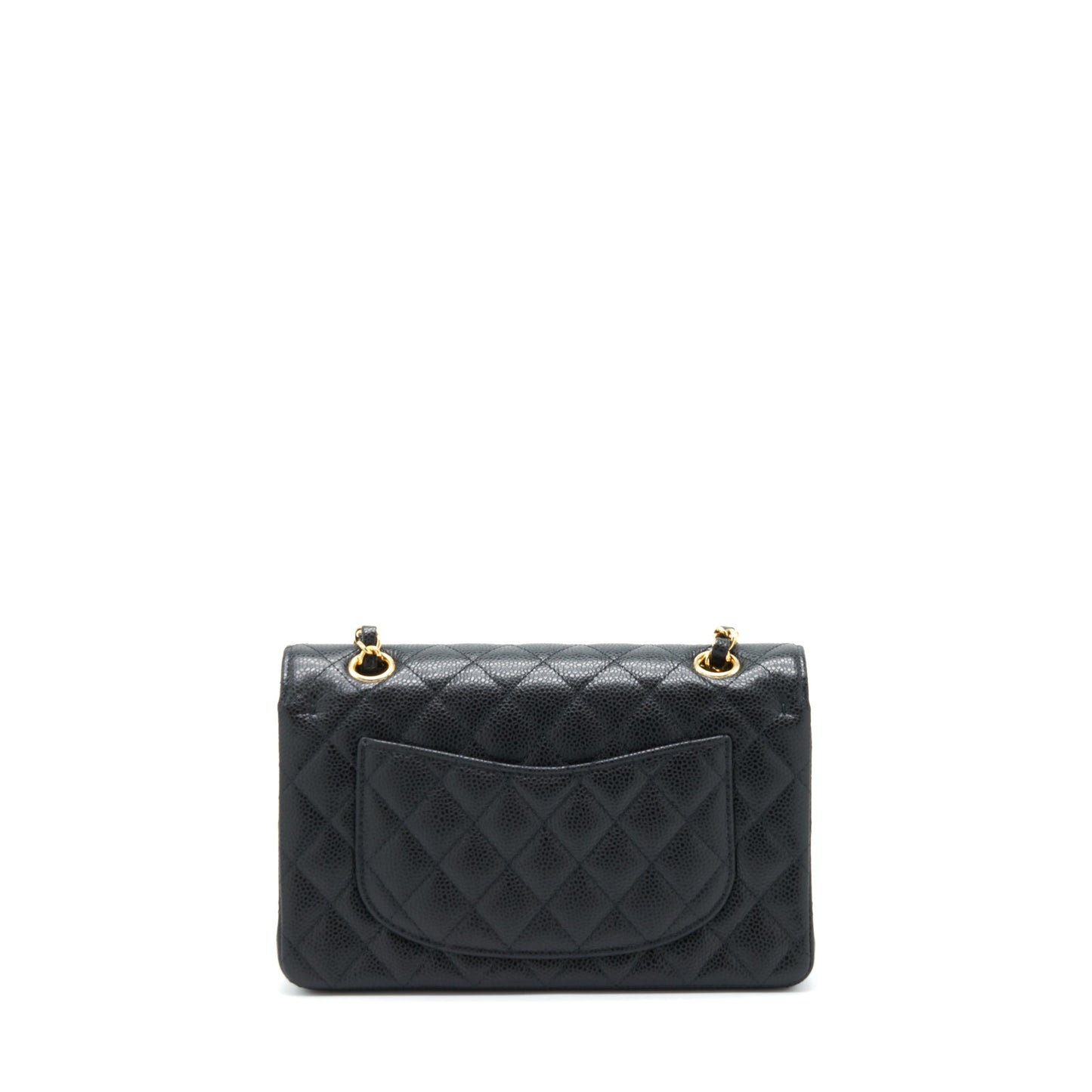 Chanel Classic Double Flap Caviar GHW Microchip Black Small Shoulder Bag Microchip 2