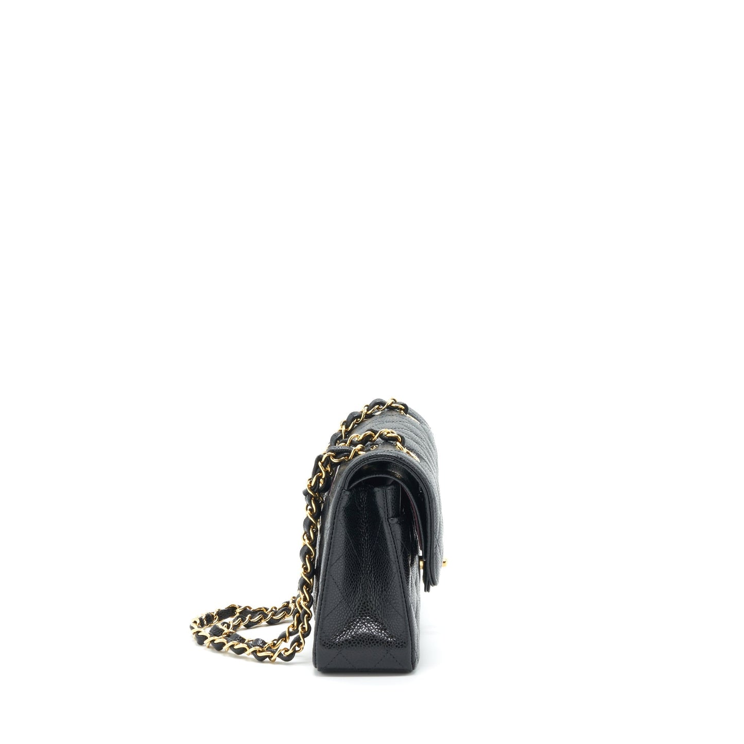 Chanel Classic Double Flap Caviar GHW Microchip Black Small Shoulder Bag Microchip 2