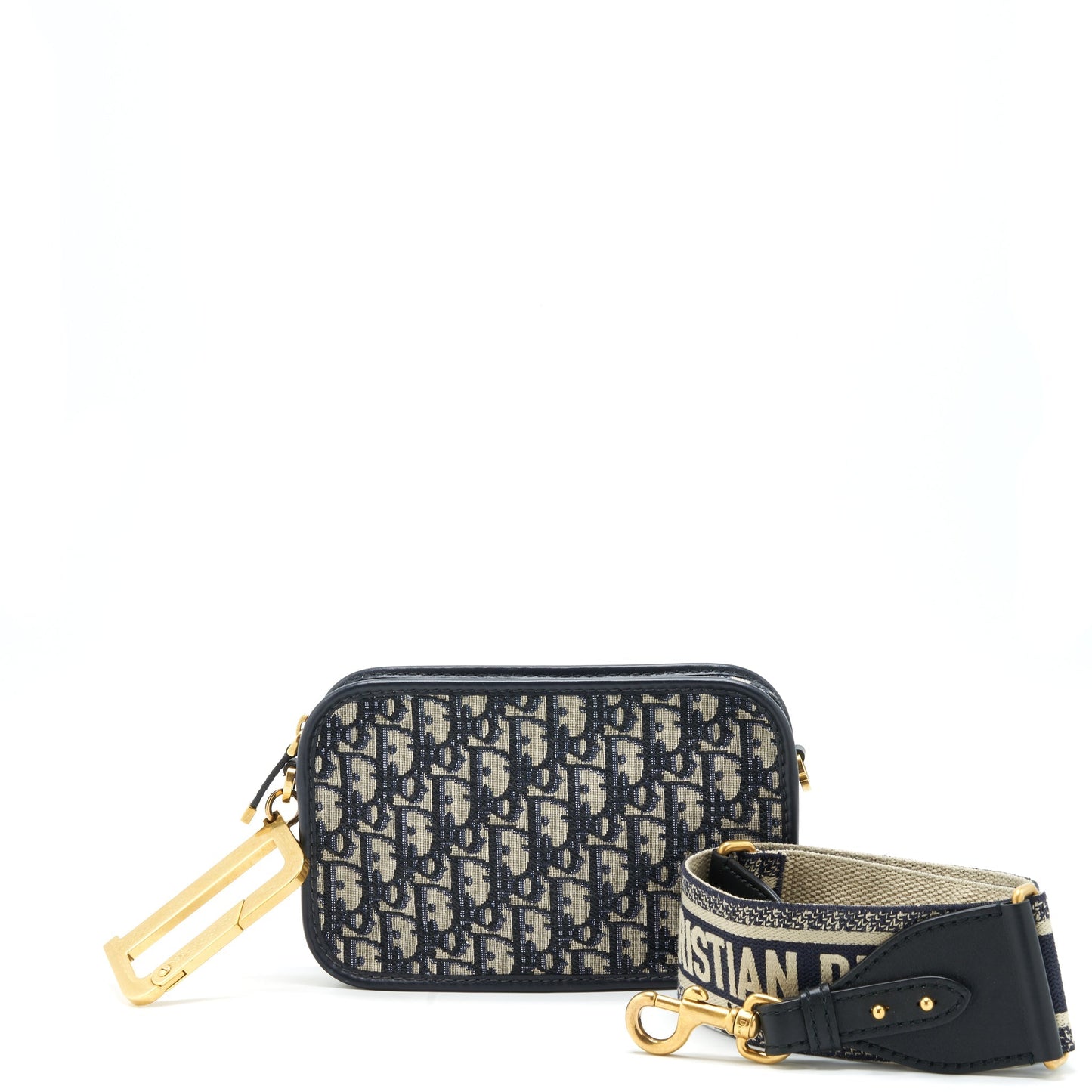 Dior Oblique quake Clutch With Extra Purse Strap Woven Logo Clutch Bag
