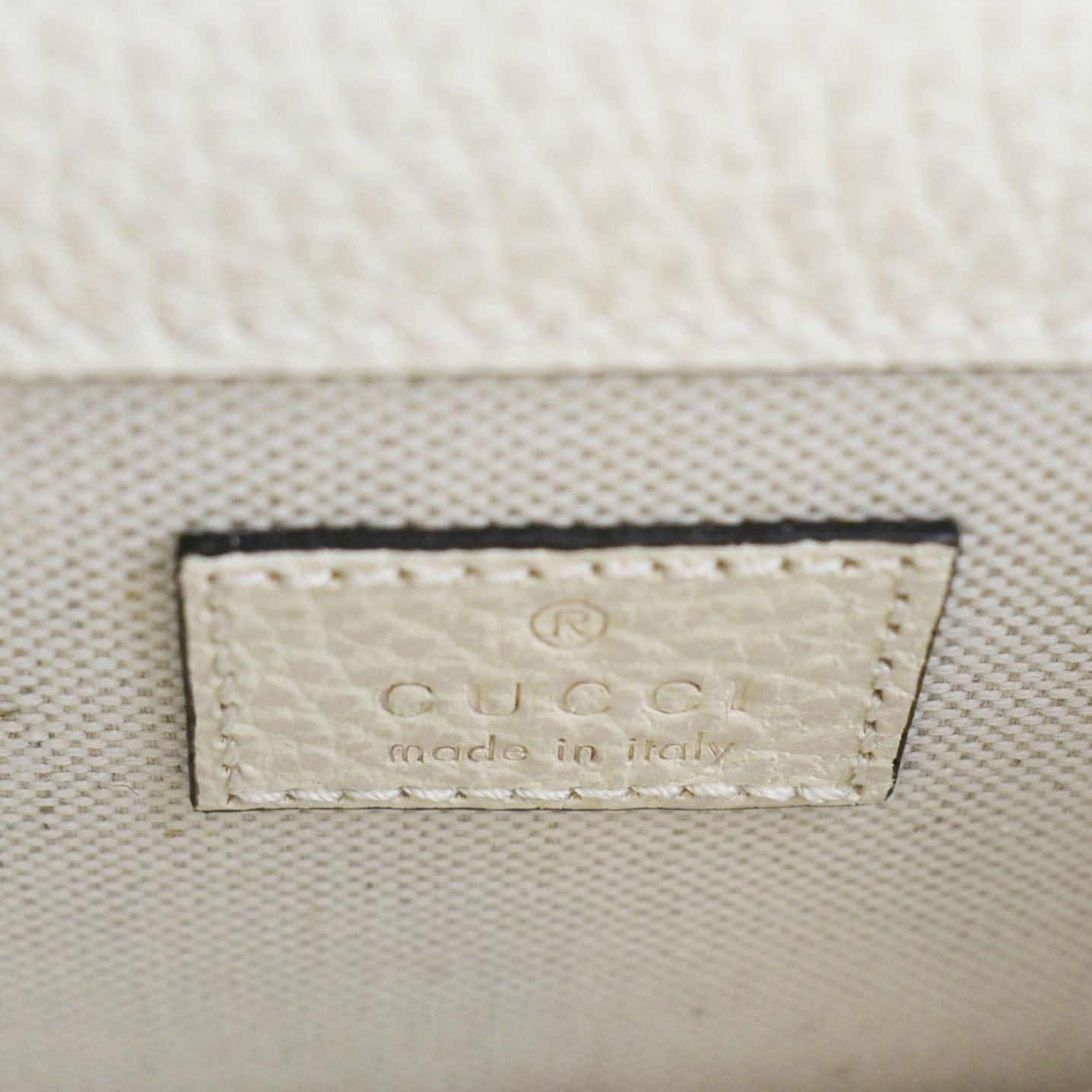 GUCCI Dionysus Mini Leather Top Handle Shoulder Bag Off White 752029