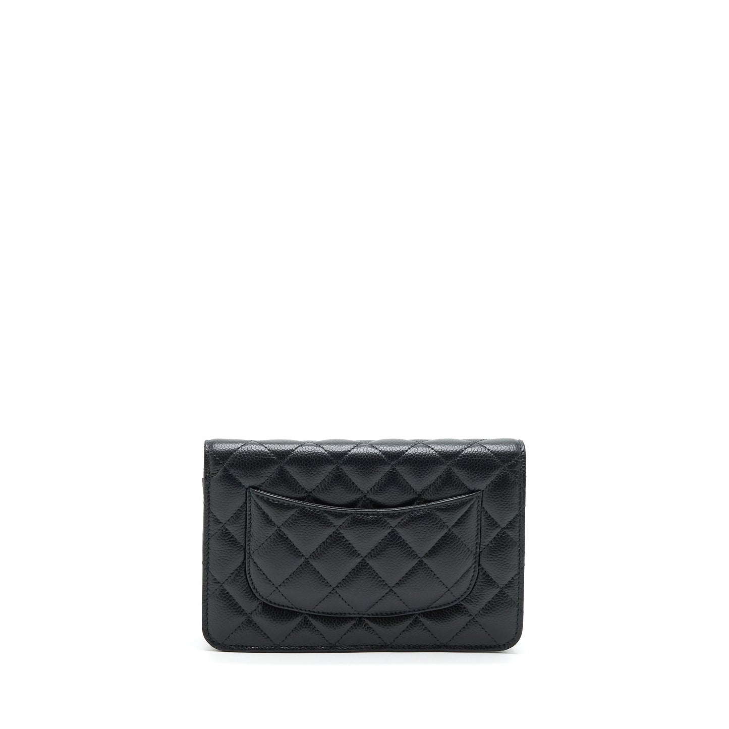 Chanel Class On Caviar GHW Microchip Black Wallet Case